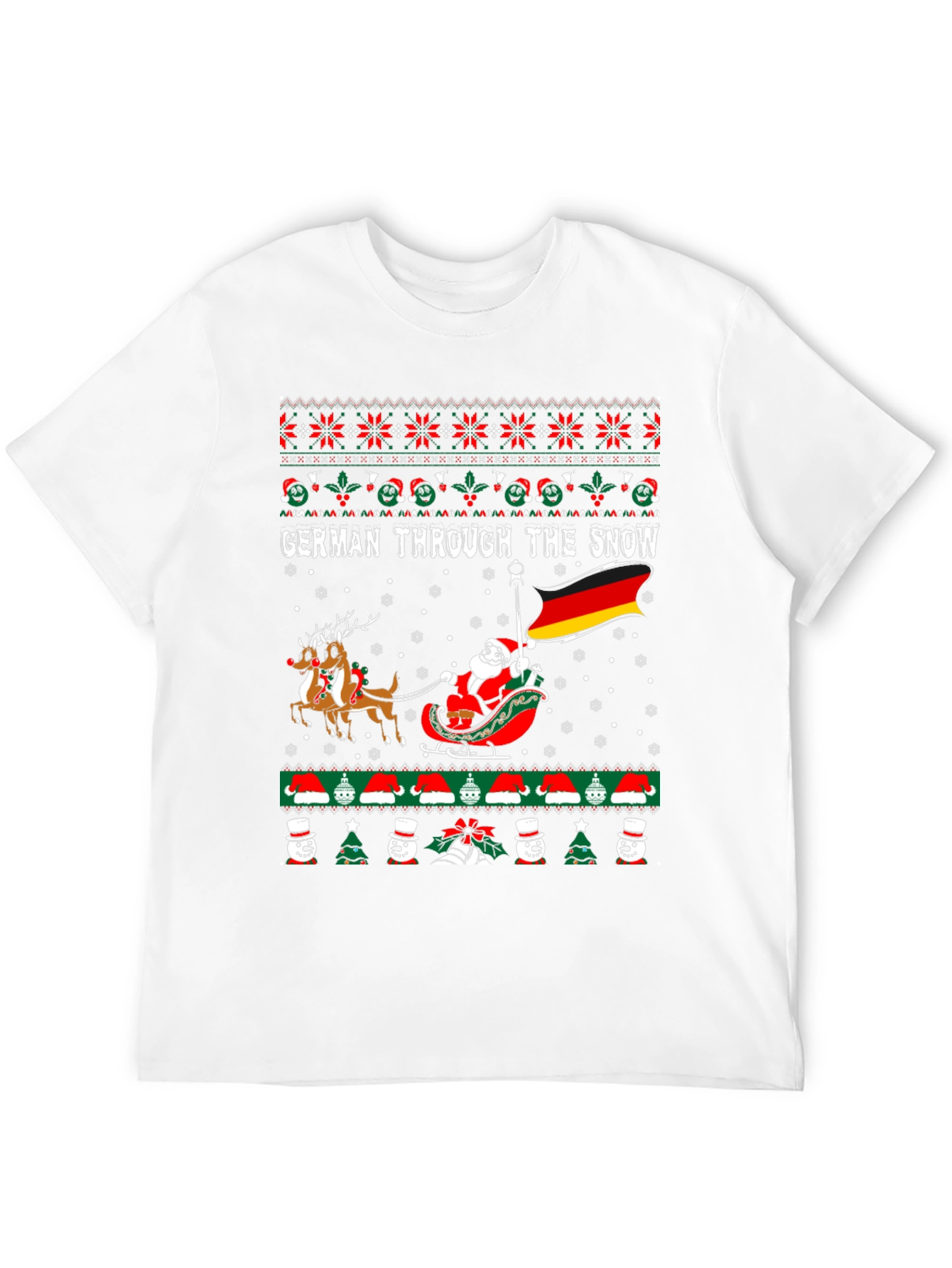 German Through the Snow Ugly Christmas T-Shirt