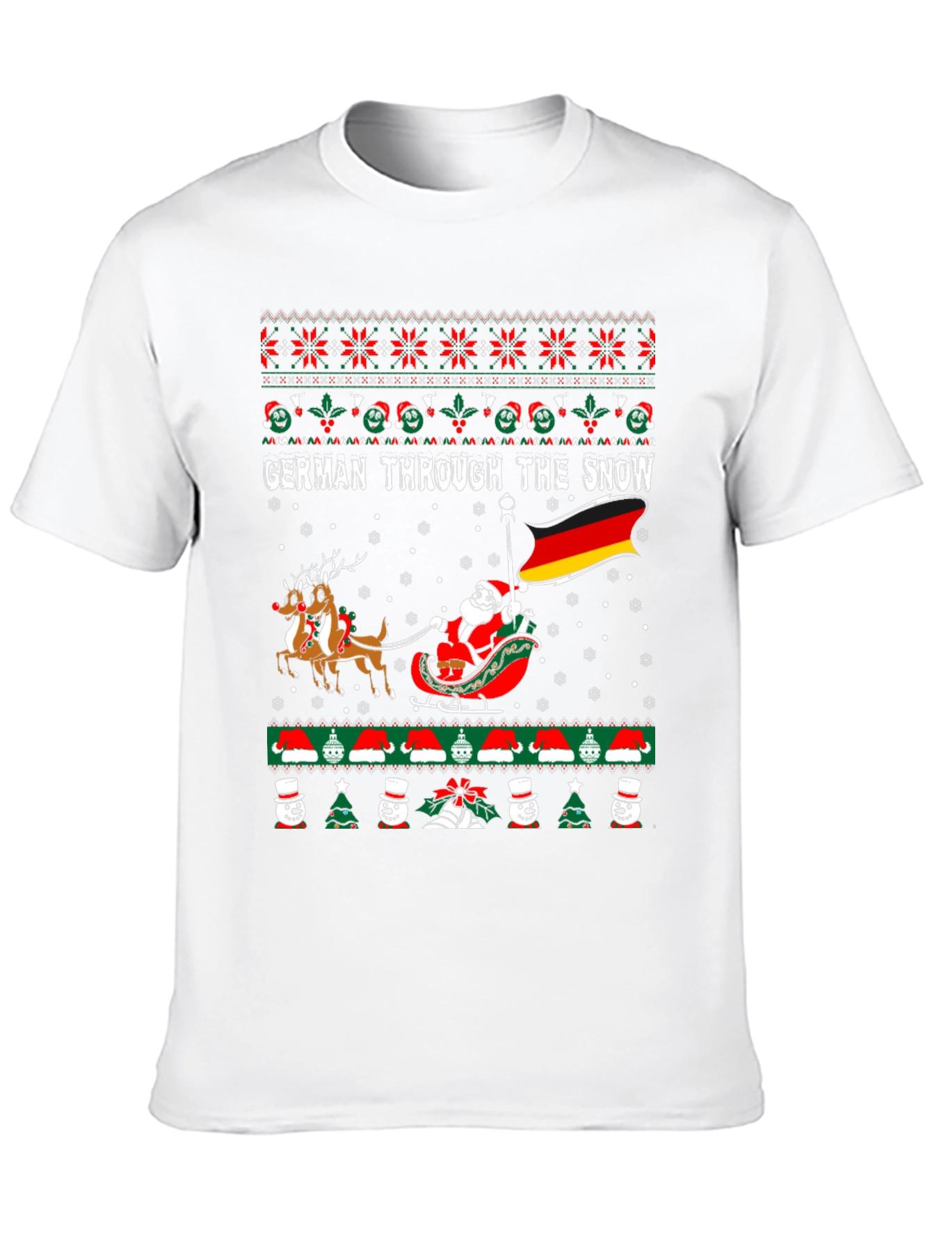 German Through the Snow Ugly Christmas T-Shirt