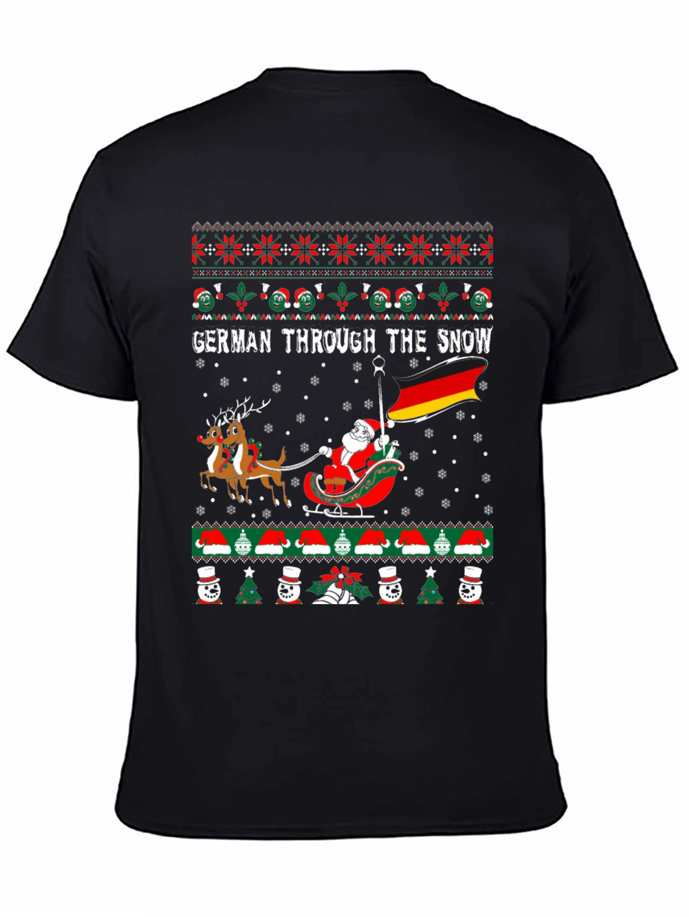German Through the Snow Ugly Christmas T-Shirt