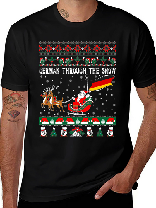 German Through the Snow Ugly Christmas T-Shirt