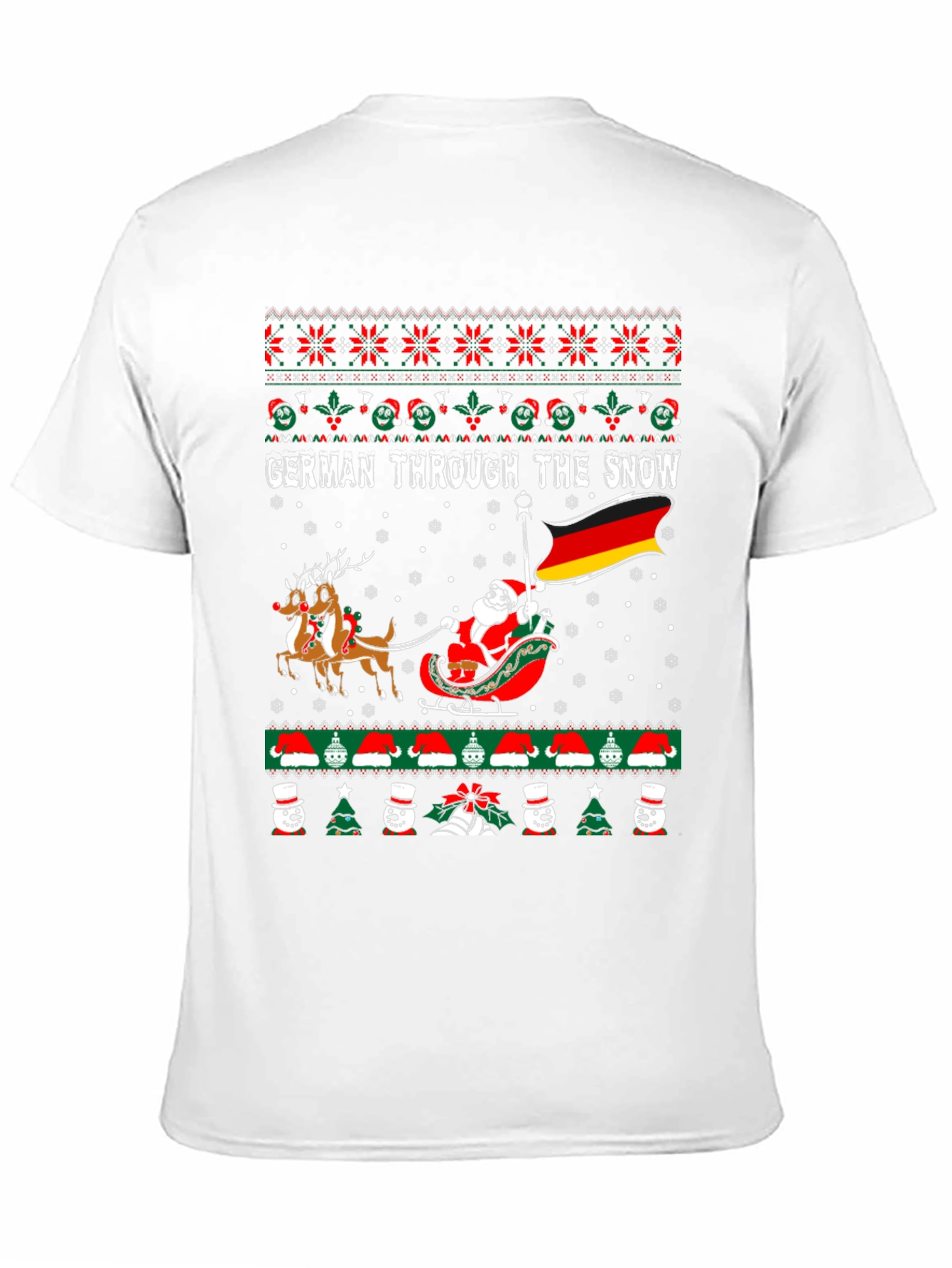 German Through the Snow Ugly Christmas T-Shirt