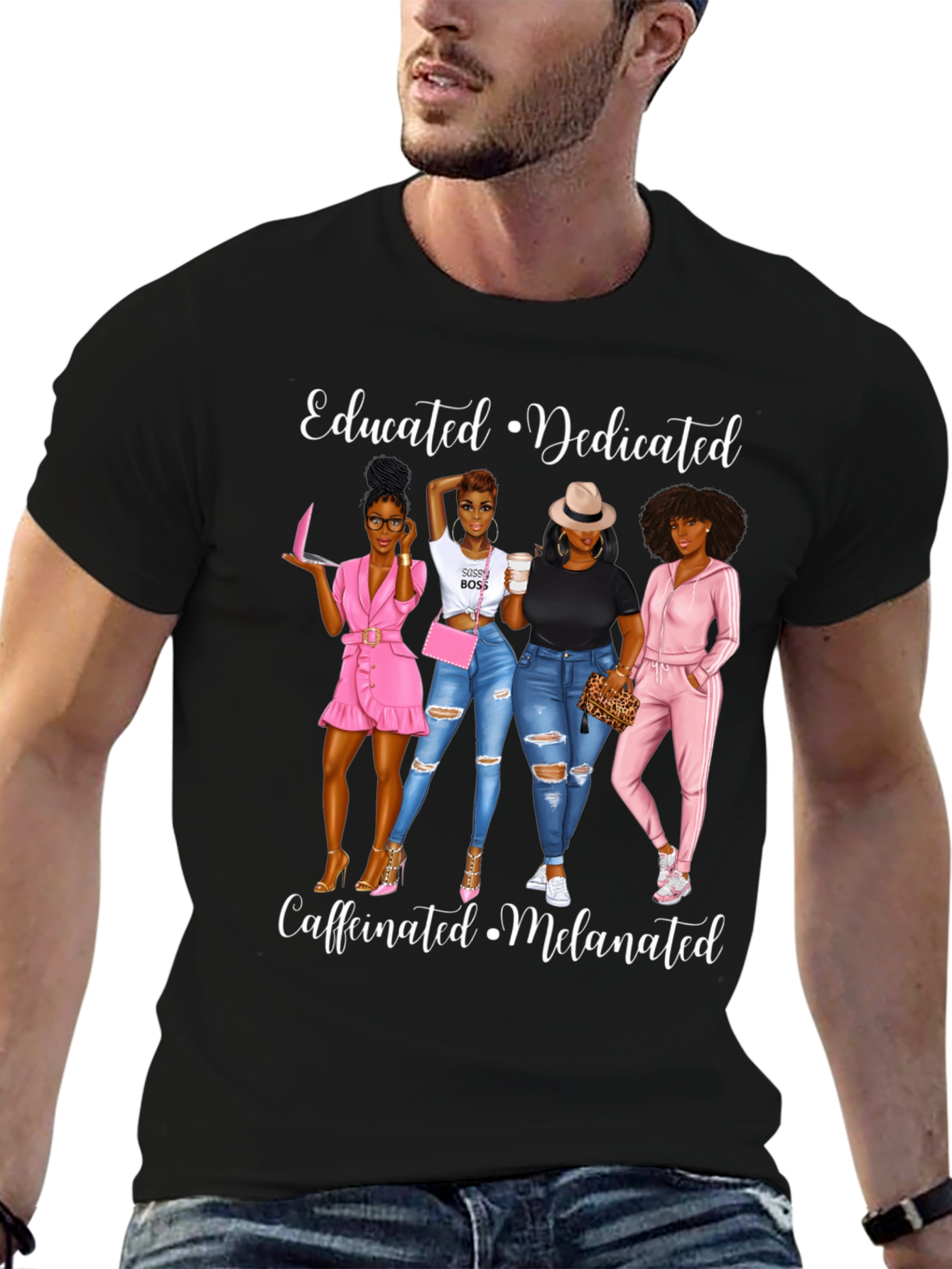 Educated Dedicated Melanated Graphic Tee