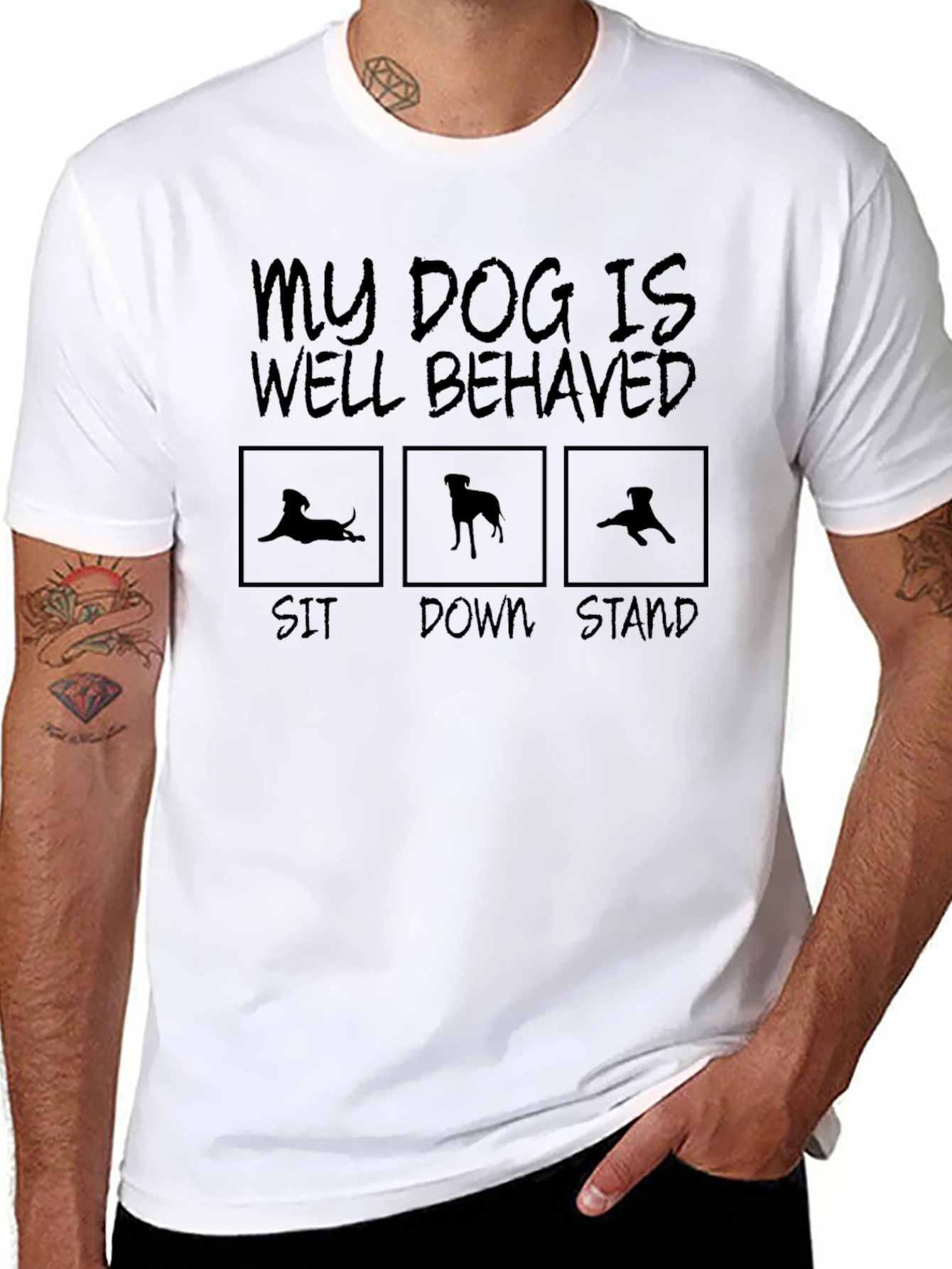 Funny Dog Training T-Shirt: Well Behaved Dog