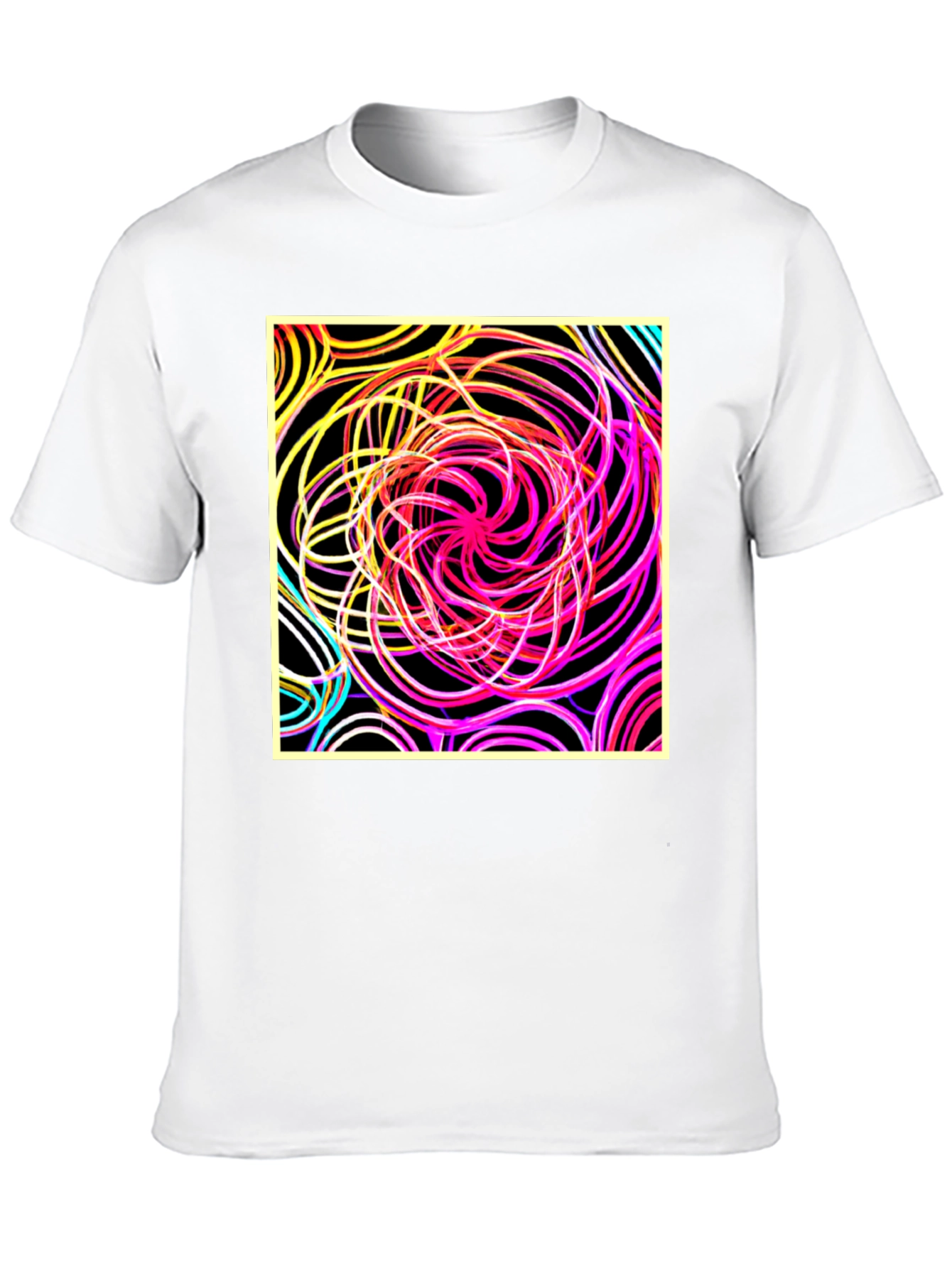 Abstract Swirl Graphic Tee - Bold Style