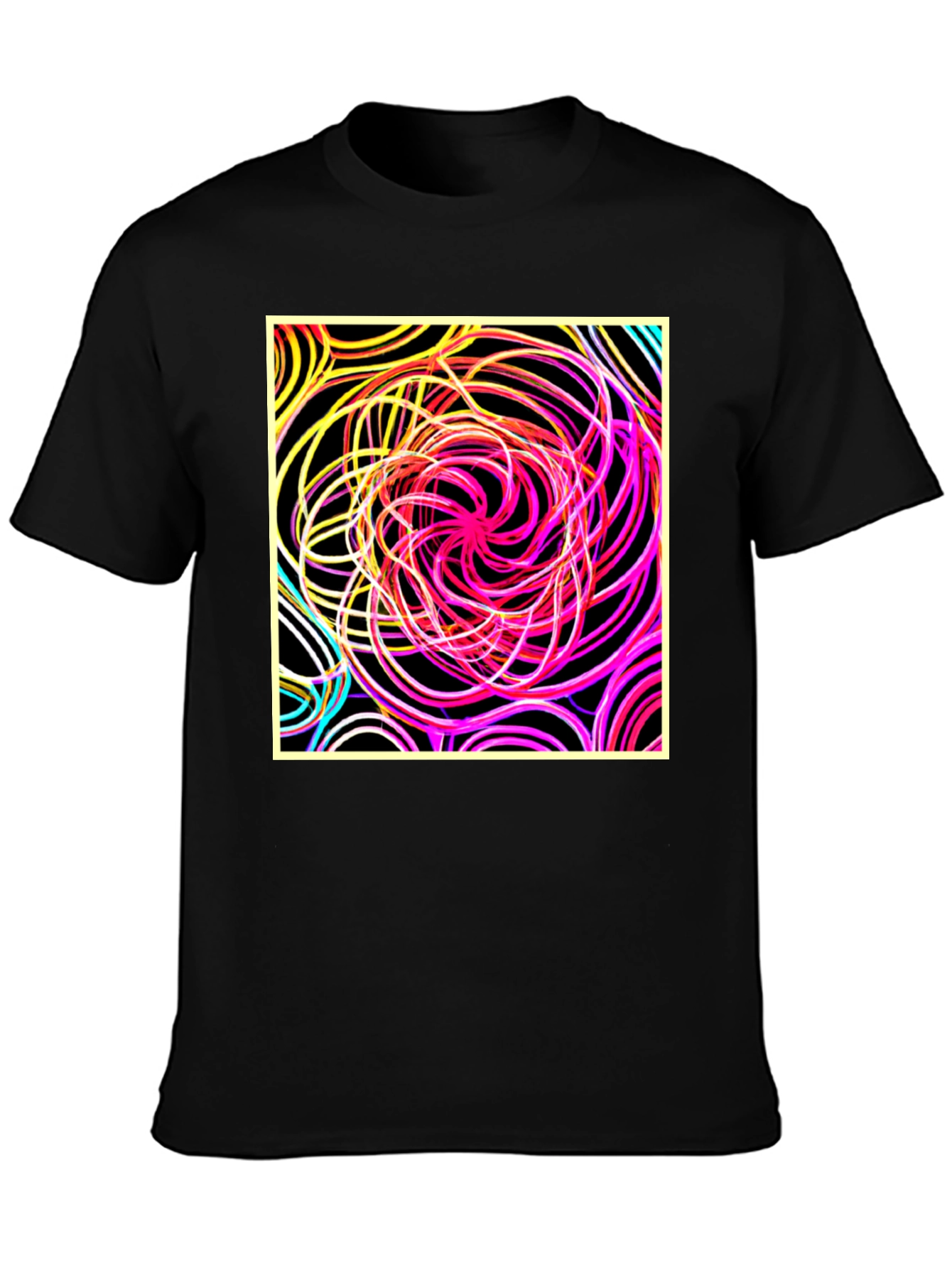 Abstract Swirl Graphic Tee - Bold Style