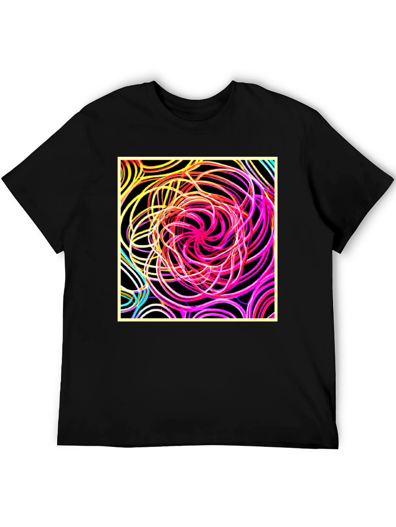 Abstract Swirl Graphic Tee - Bold Style