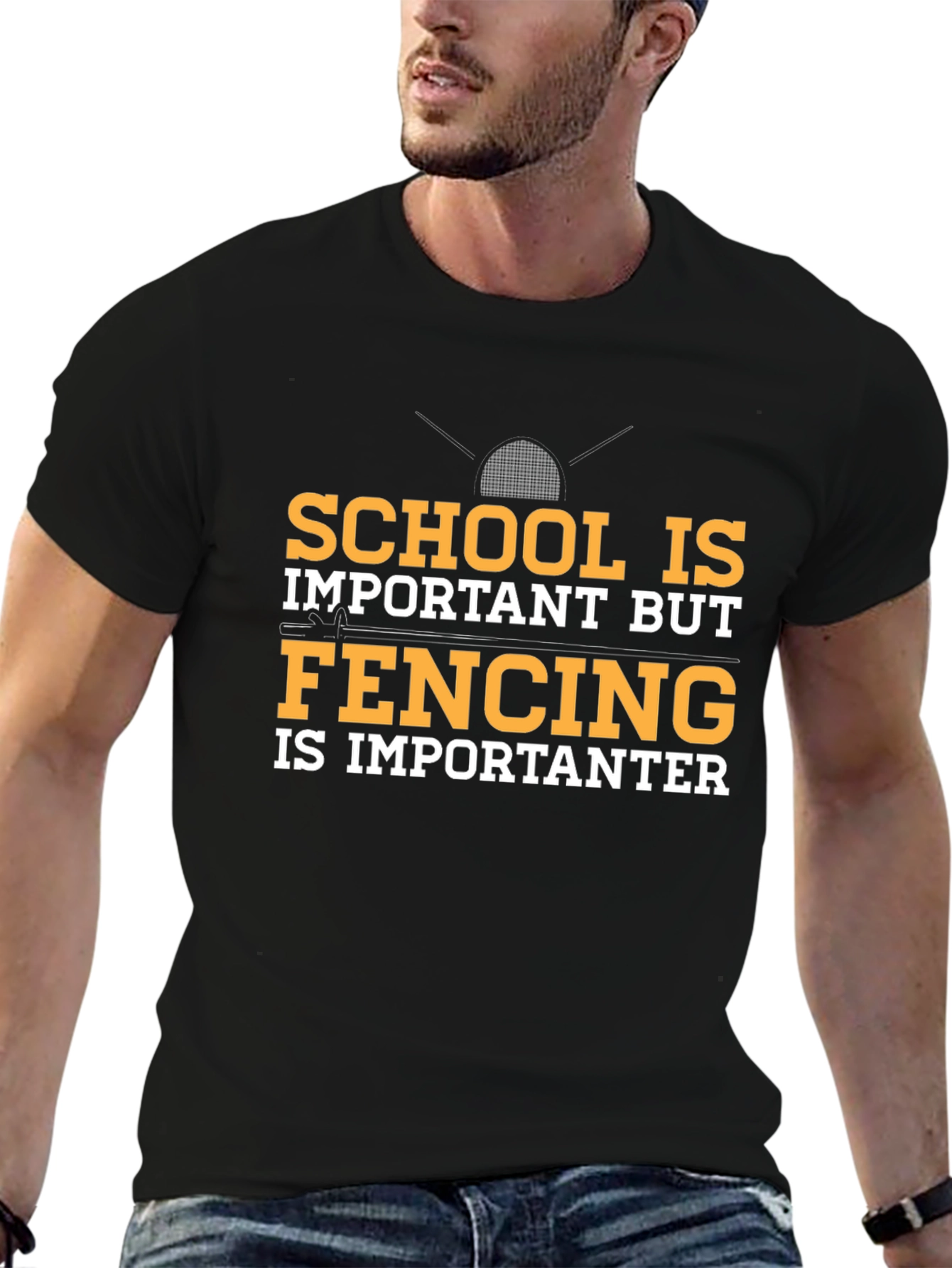 Funny Fencing T-Shirt: School Important Fencing Importanter