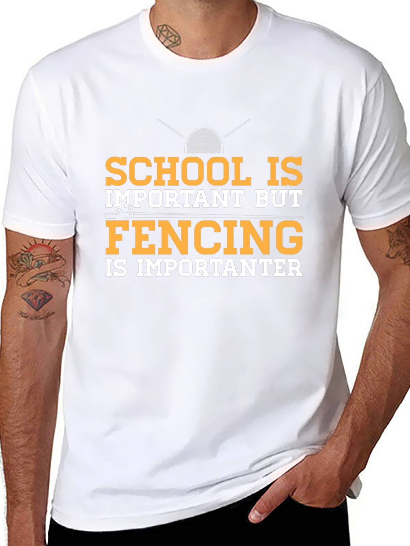Funny Fencing T-Shirt: School Important Fencing Importanter