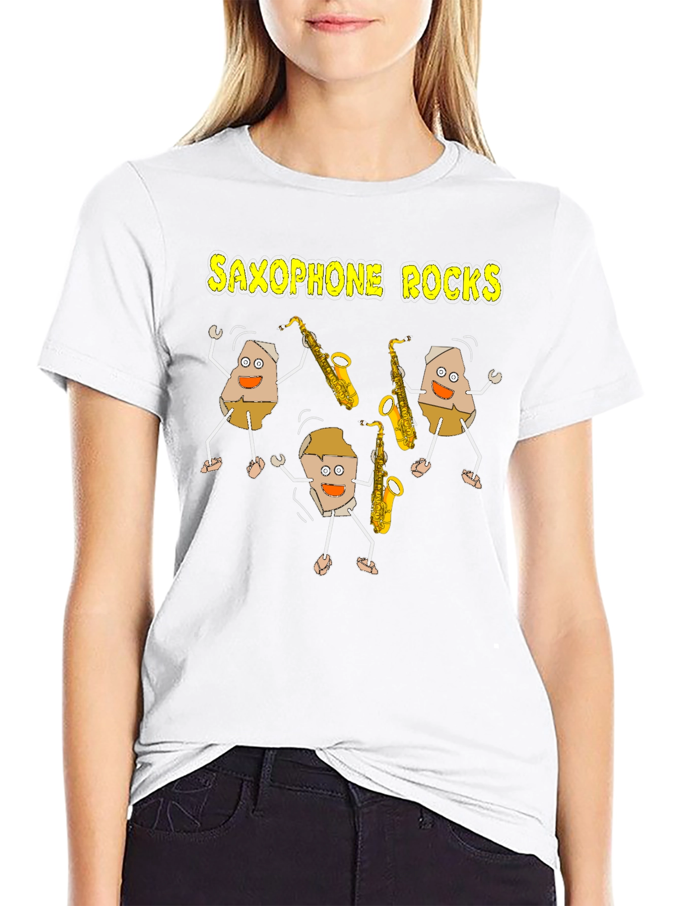 Saxophone Rocks Graphic Tee