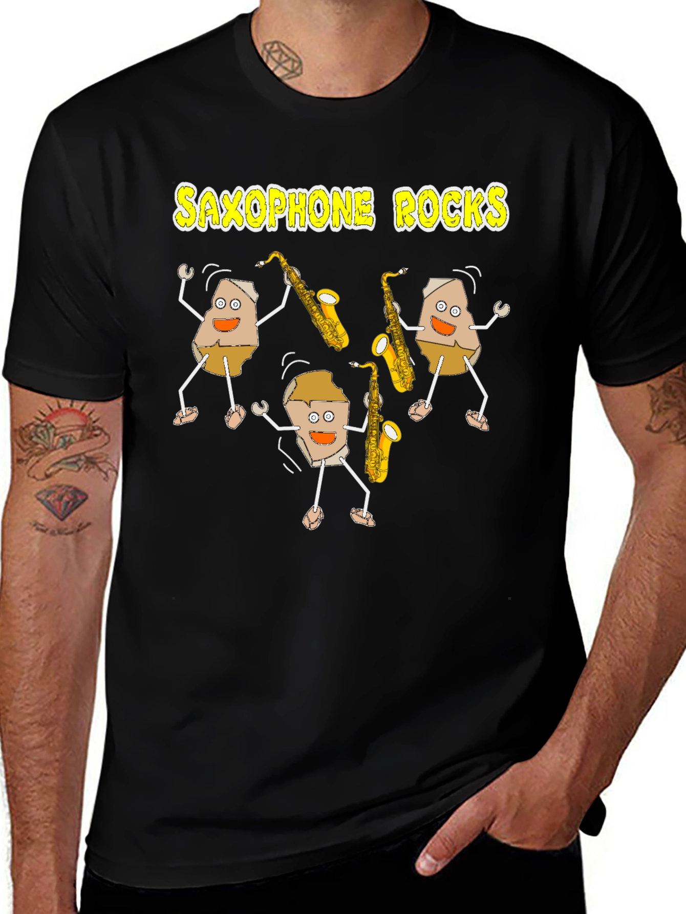 Saxophone Rocks Graphic Tee