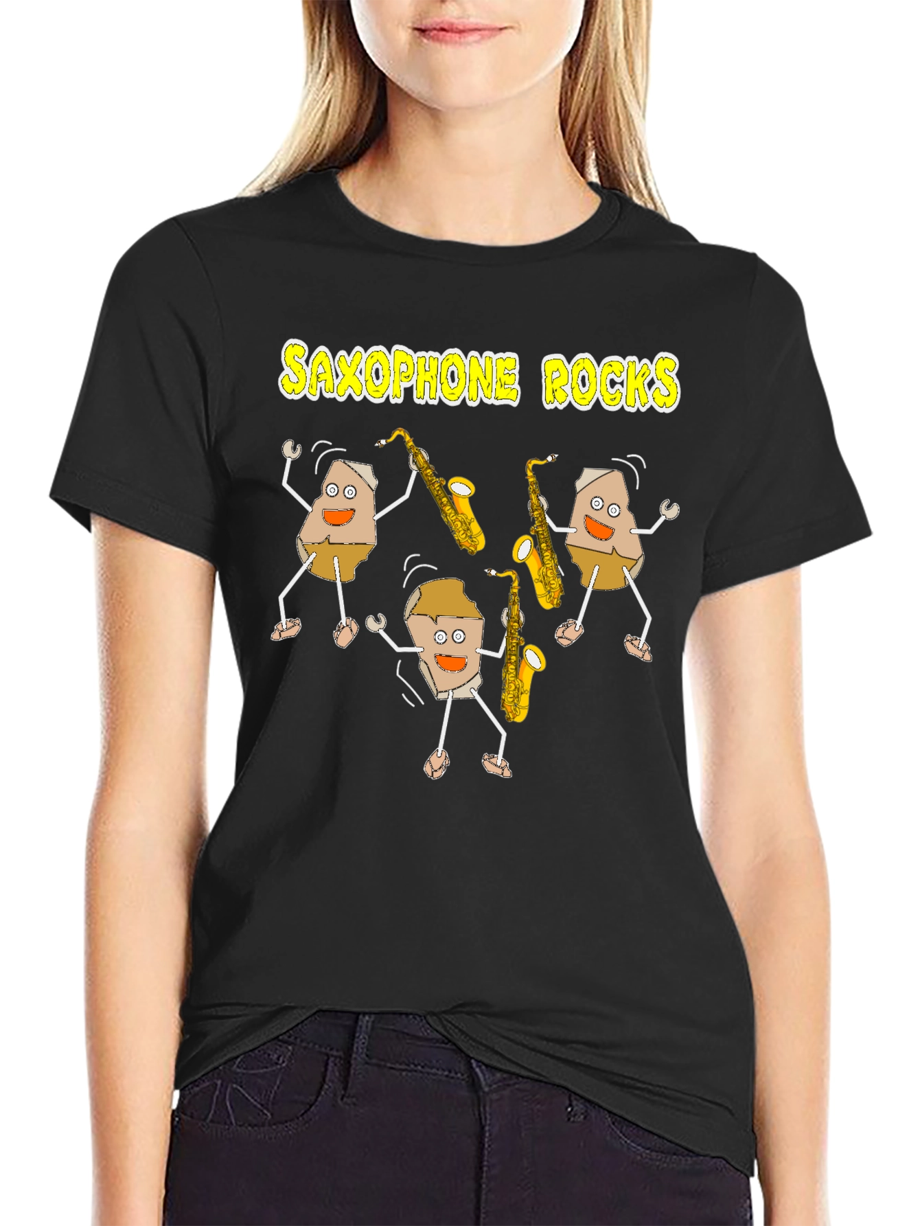 Saxophone Rocks Graphic Tee