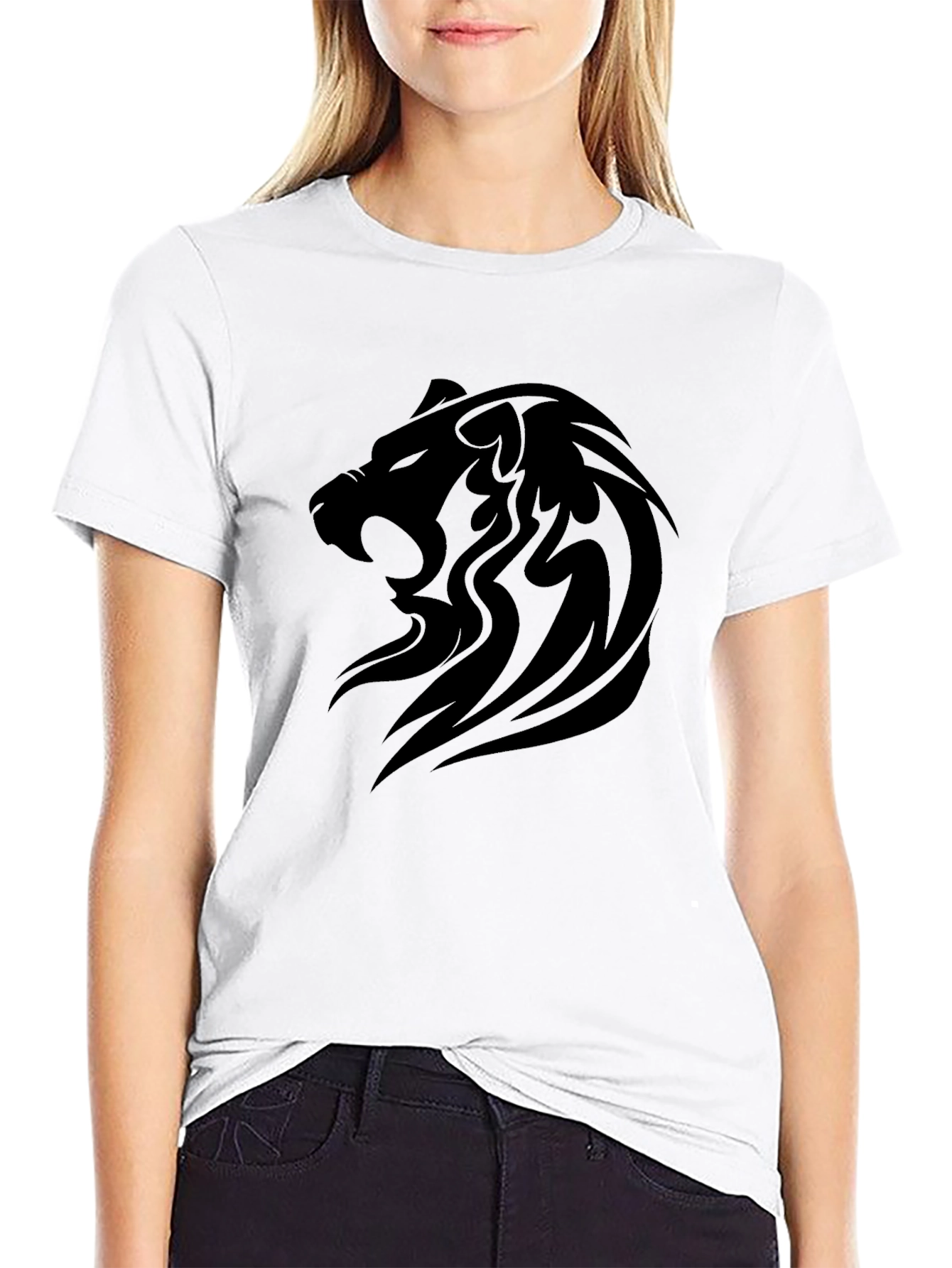 Black Lion Graphic T-Shirt - Bold and Stylish