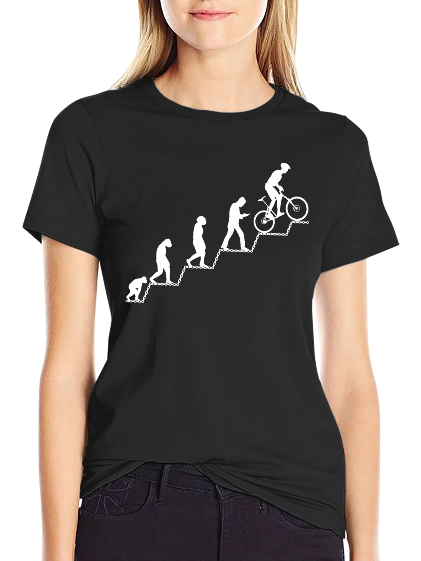 Evolution of a Cyclist Graphic Tee