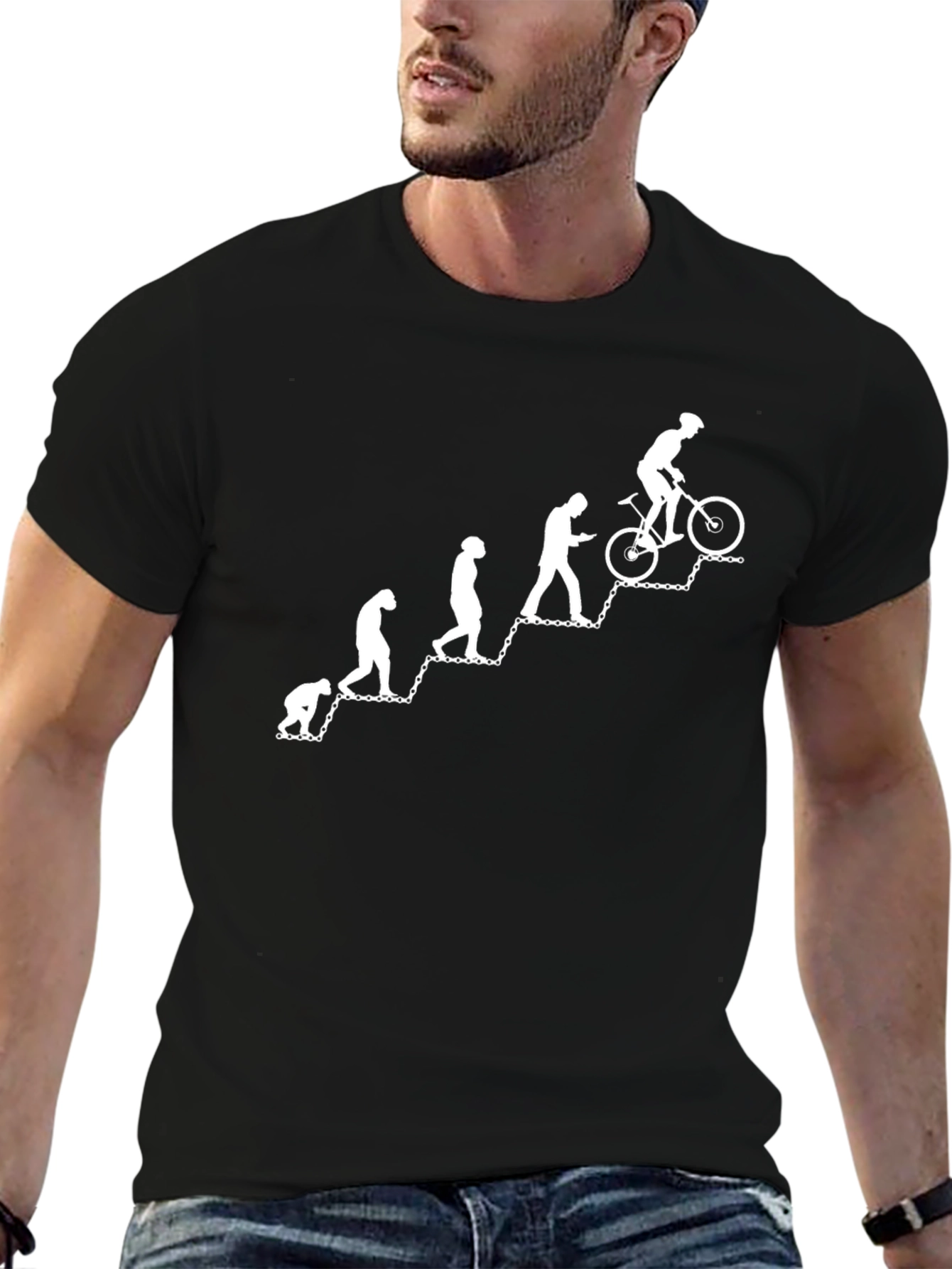 Evolution of a Cyclist Graphic Tee