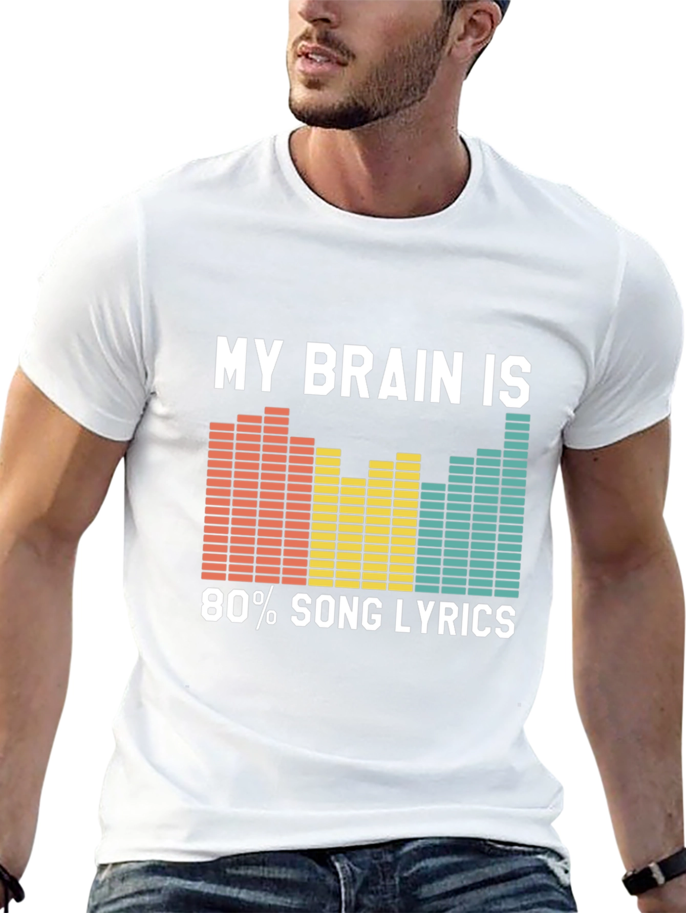 Song Lyrics Brain T-Shirt - Music Lover Tee