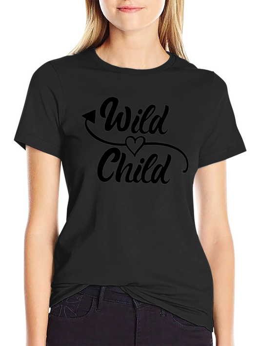 Wild Child Graphic T-Shirt - Black