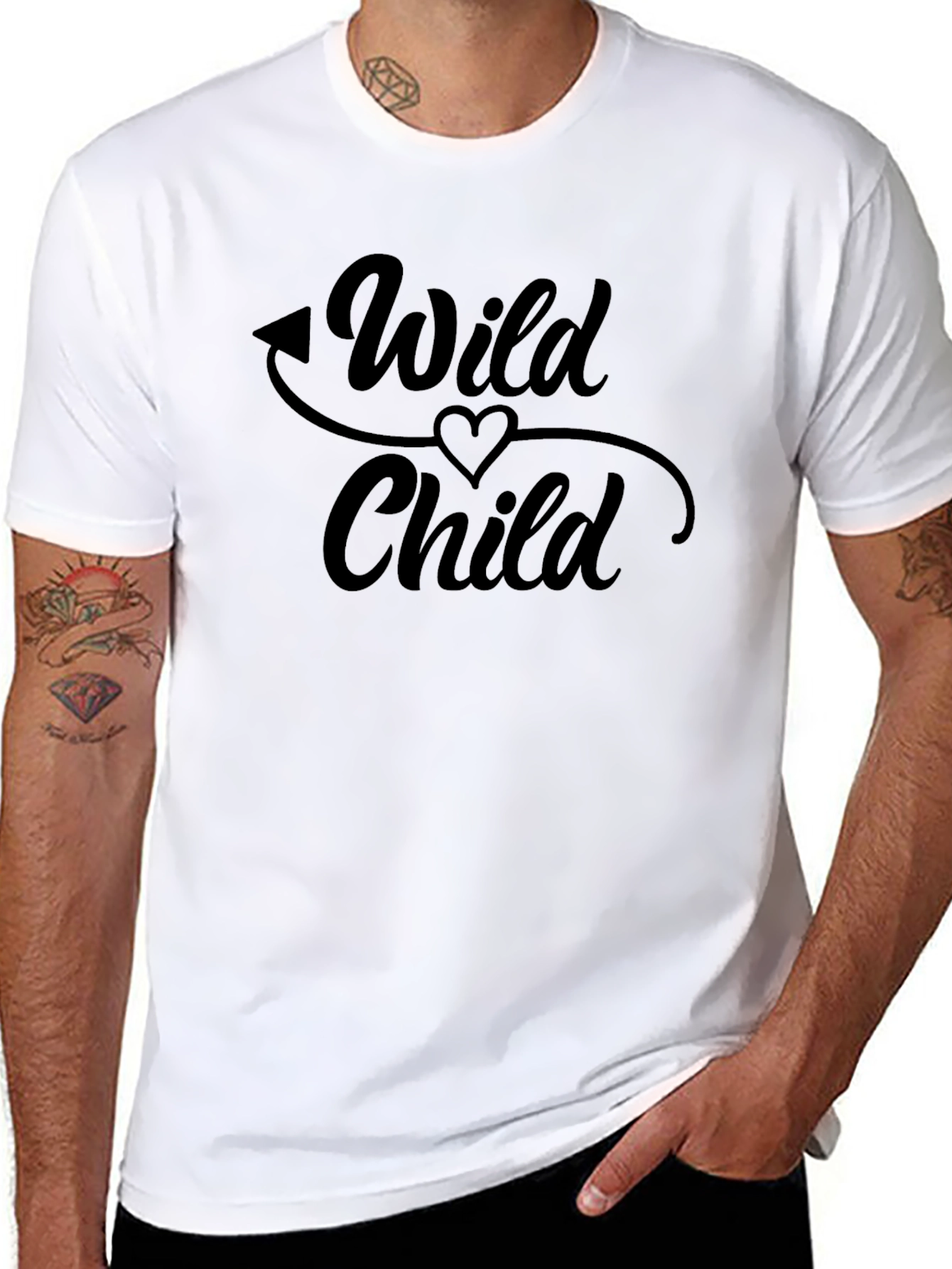 Wild Child Graphic T-Shirt - Black
