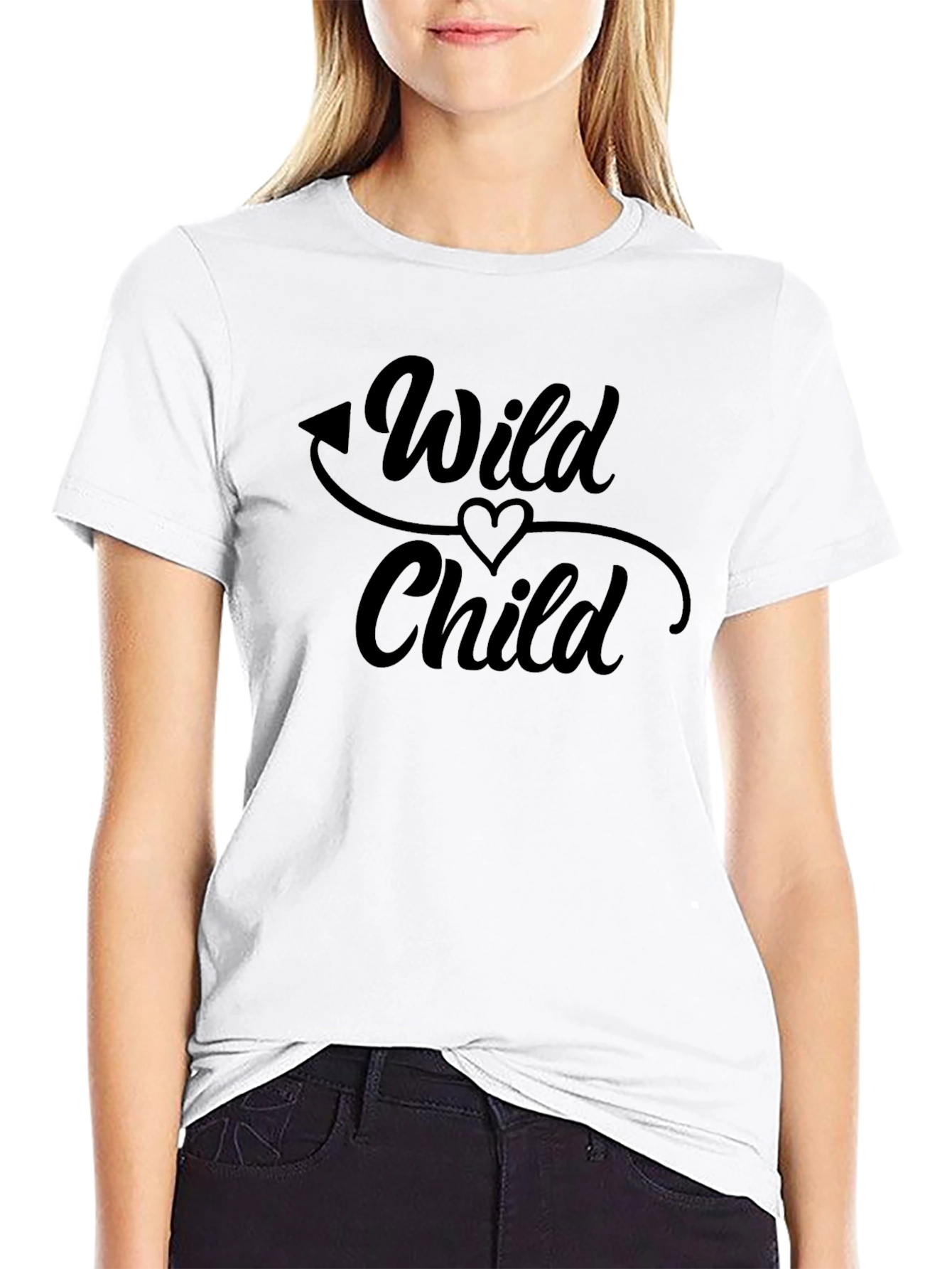 Wild Child Graphic T-Shirt - Black