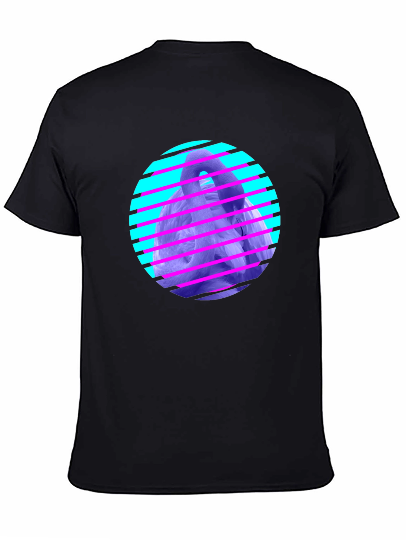 Retro Wave Gorilla Graphic Tee - Black Cotton