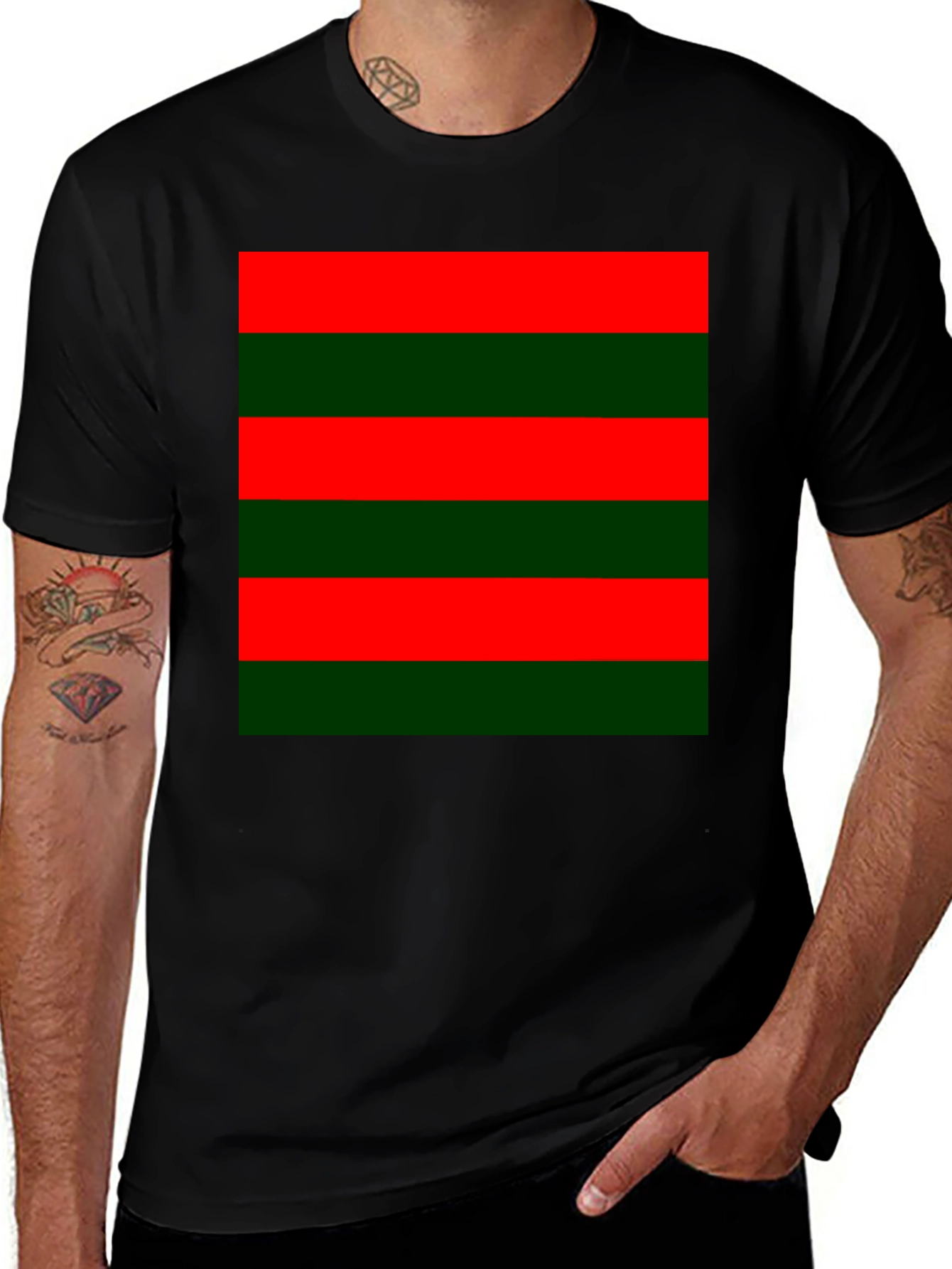 Striped Color Block Tee