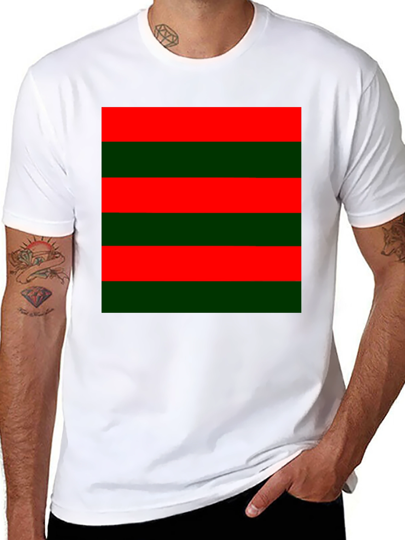 Striped Color Block Tee