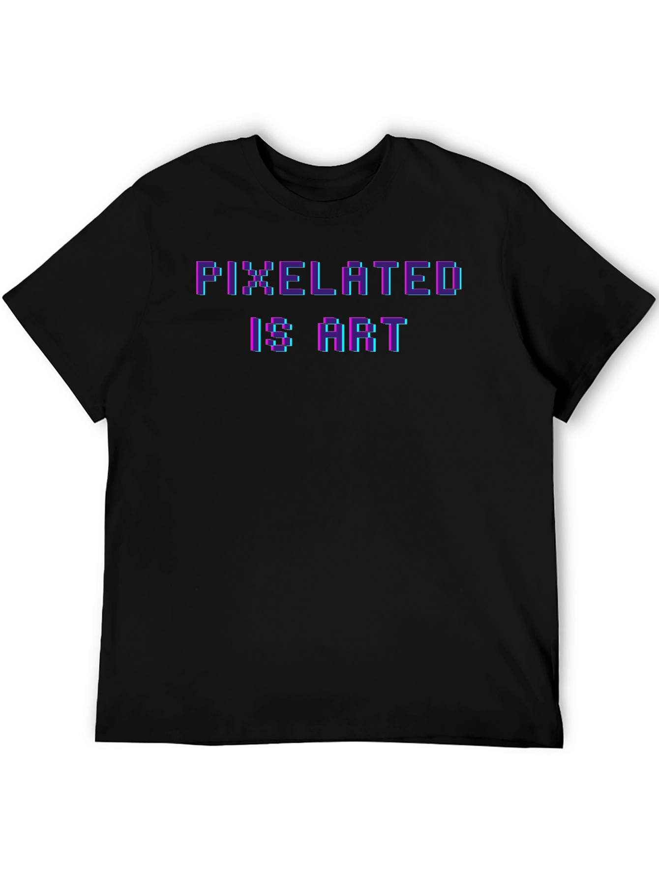 Pixelated Is Art Graphic Tee - Black