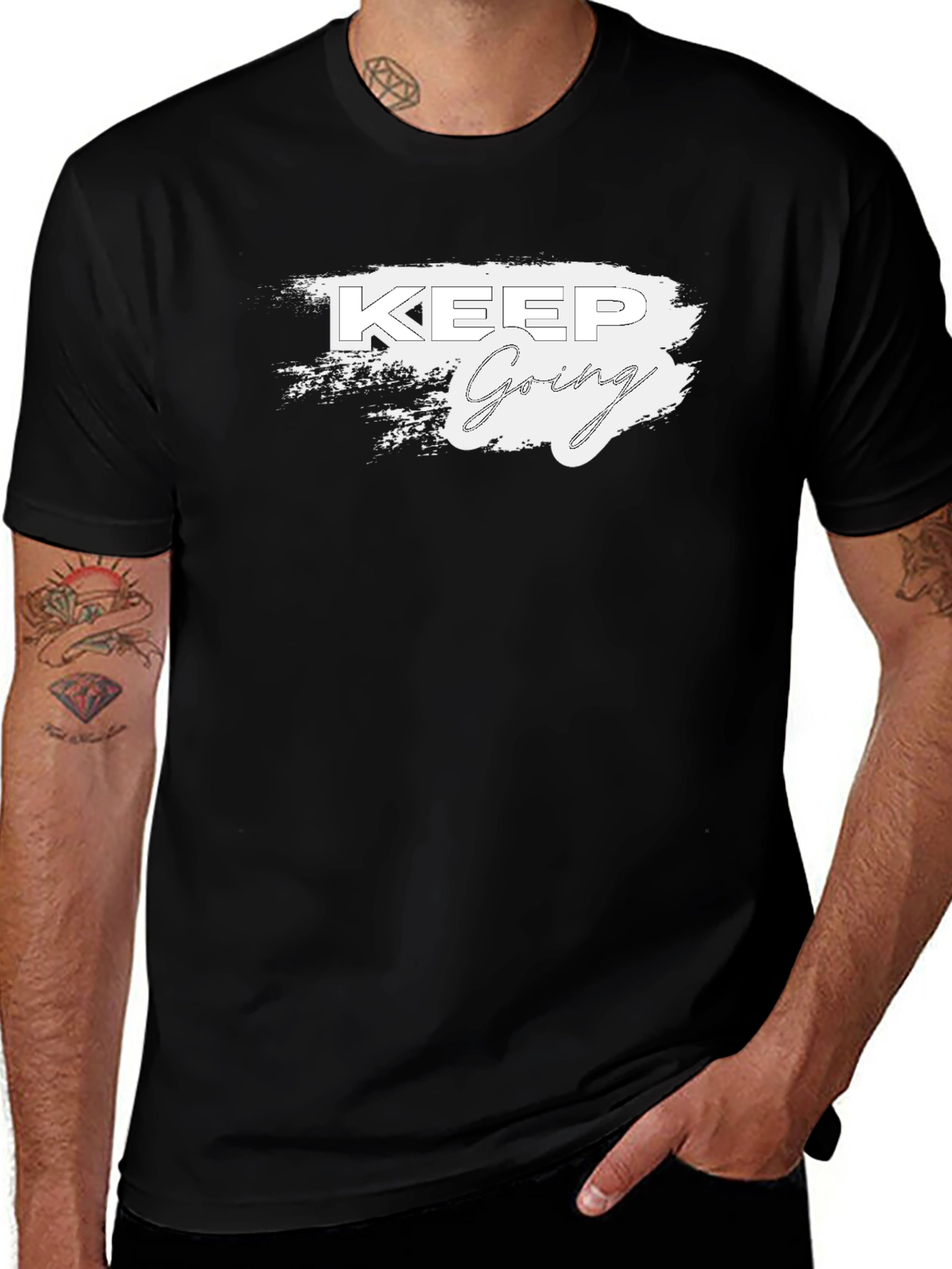 Keep Going Graphic T-Shirt - Motivational Design