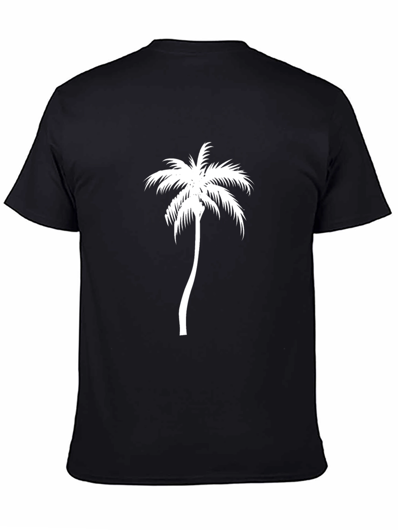 Black Palm Tree Graphic Tee - Tropical Style
