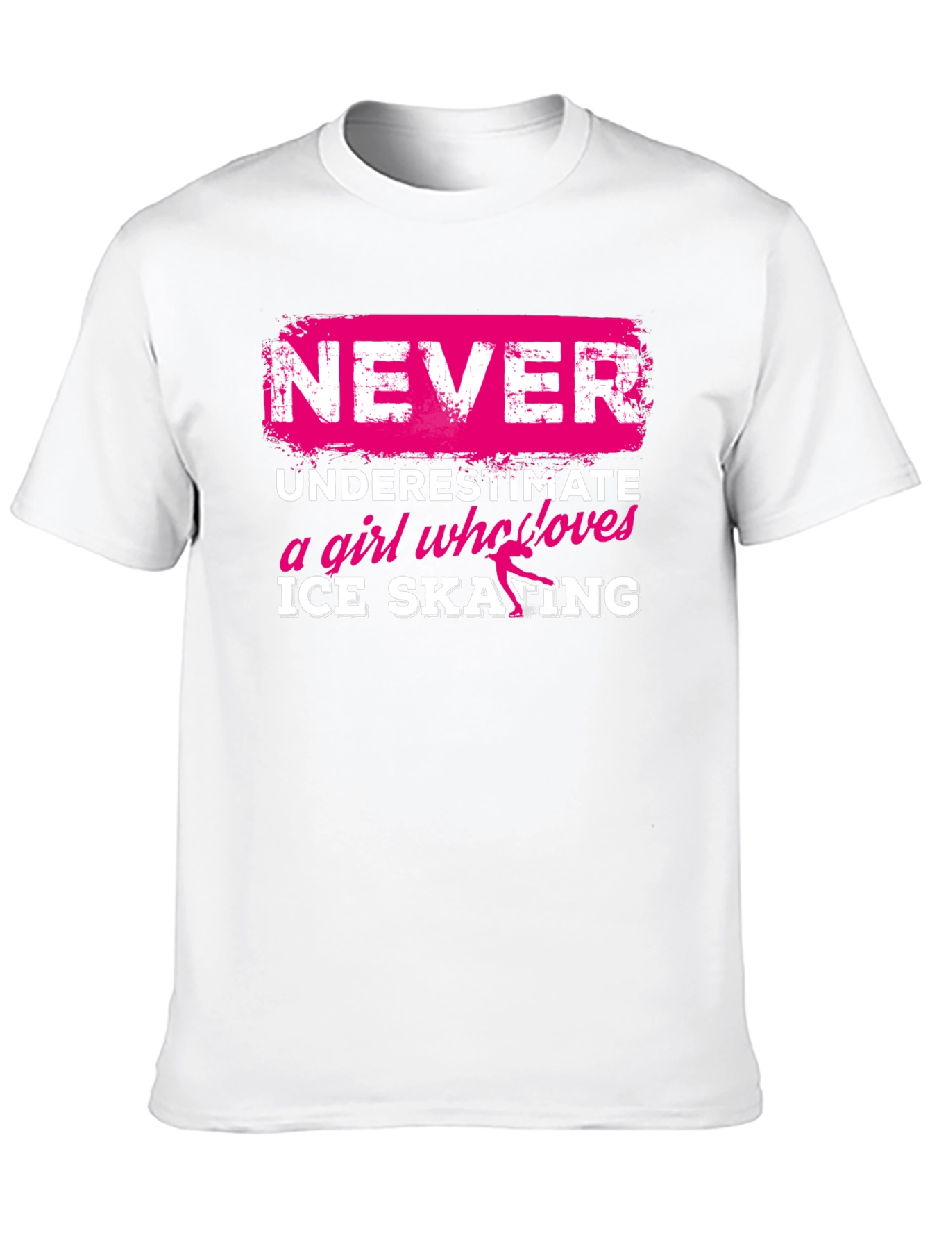 Never Underestimate Ice Skating Girl T-Shirt