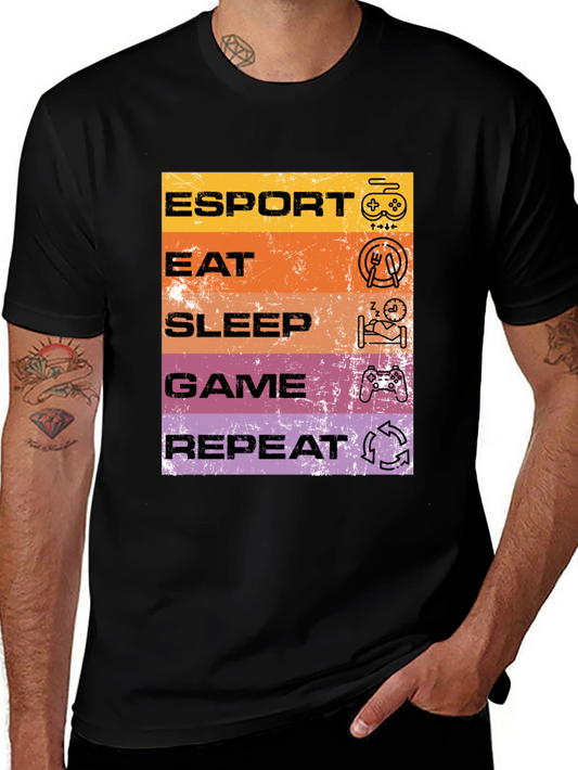 Esport Eat Sleep Game Repeat T-Shirt