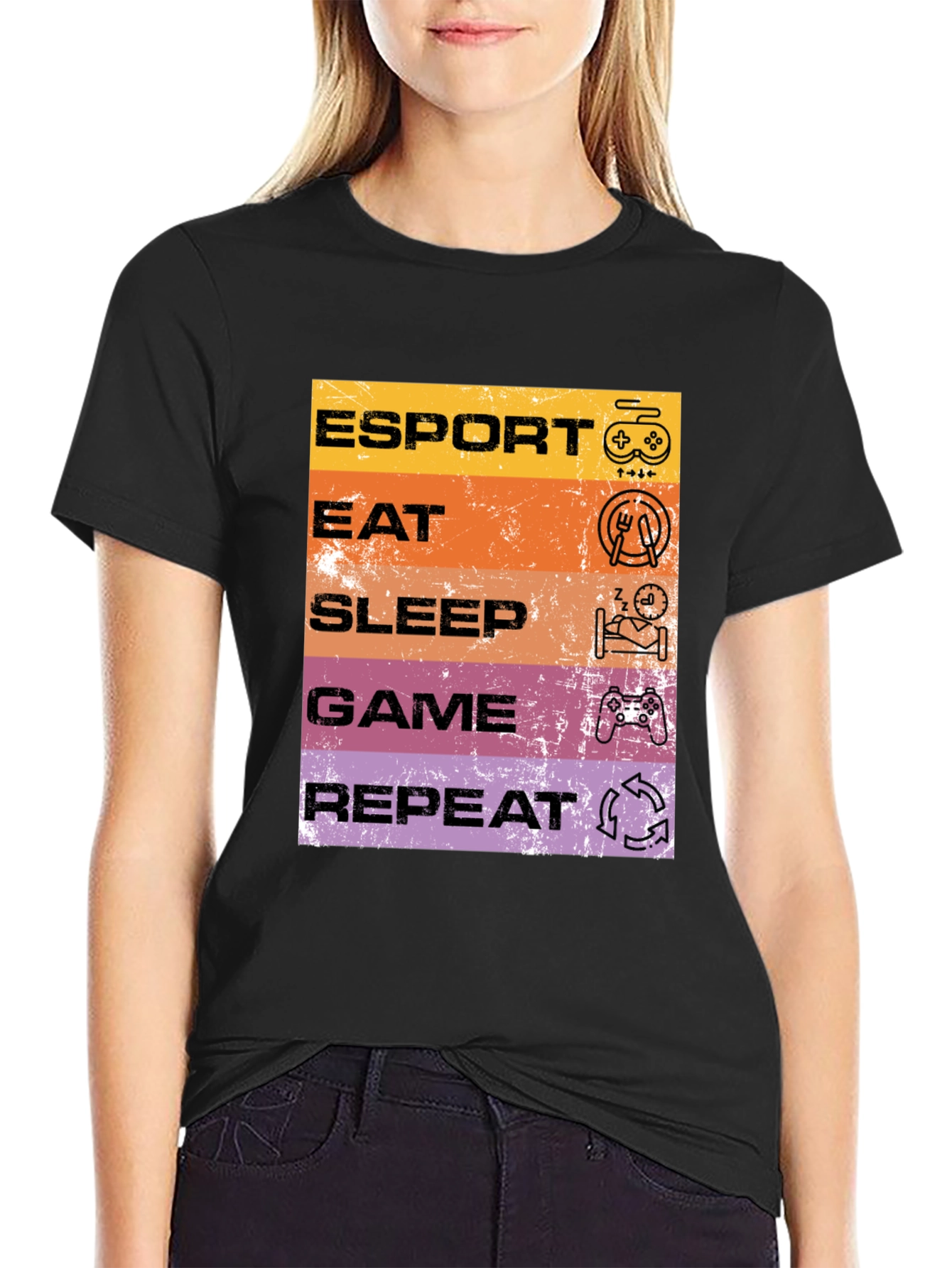 Esport Eat Sleep Game Repeat T-Shirt