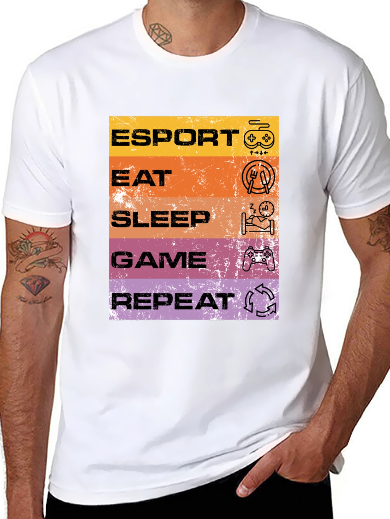 Esport Eat Sleep Game Repeat T-Shirt