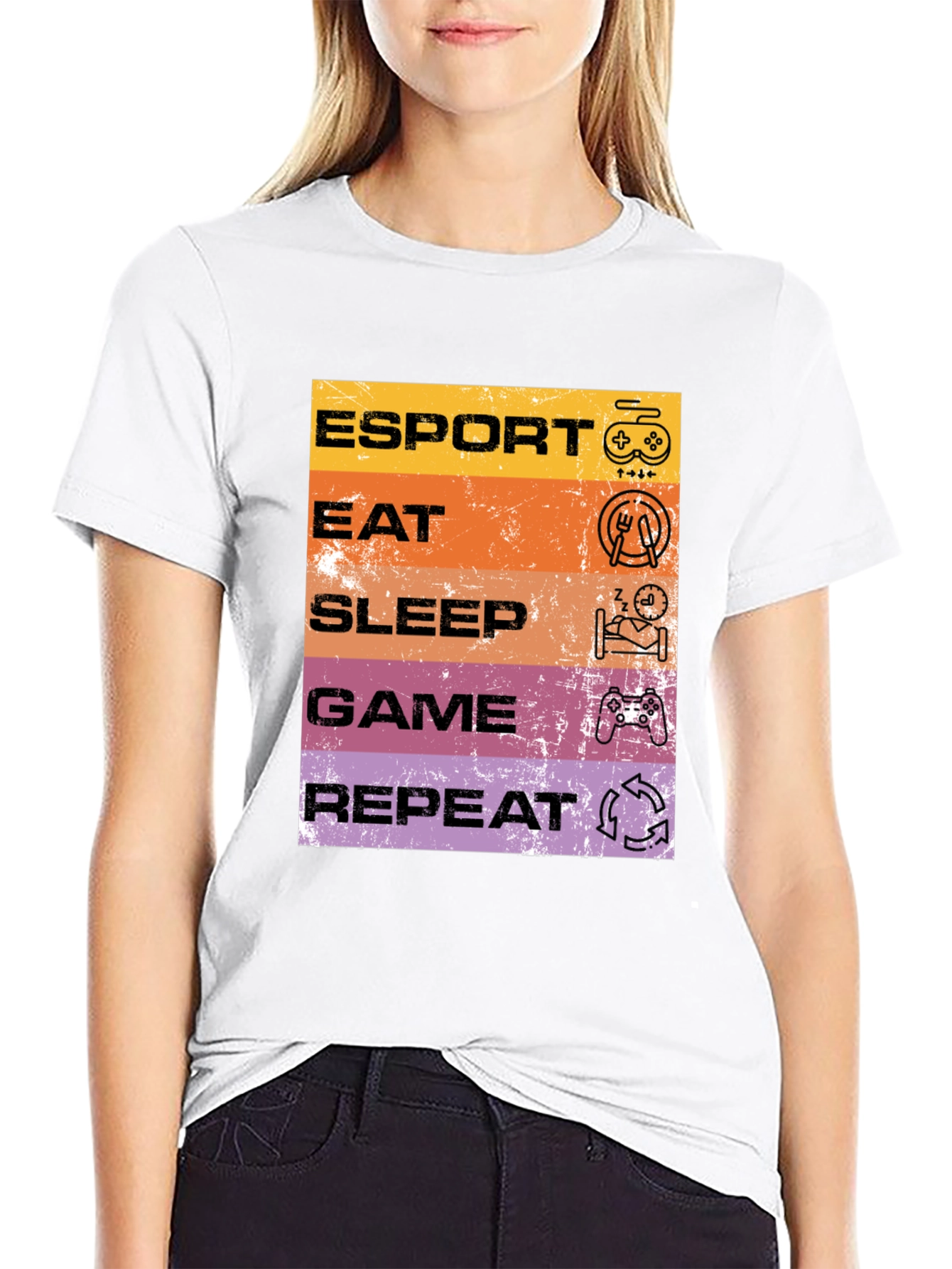 Esport Eat Sleep Game Repeat T-Shirt