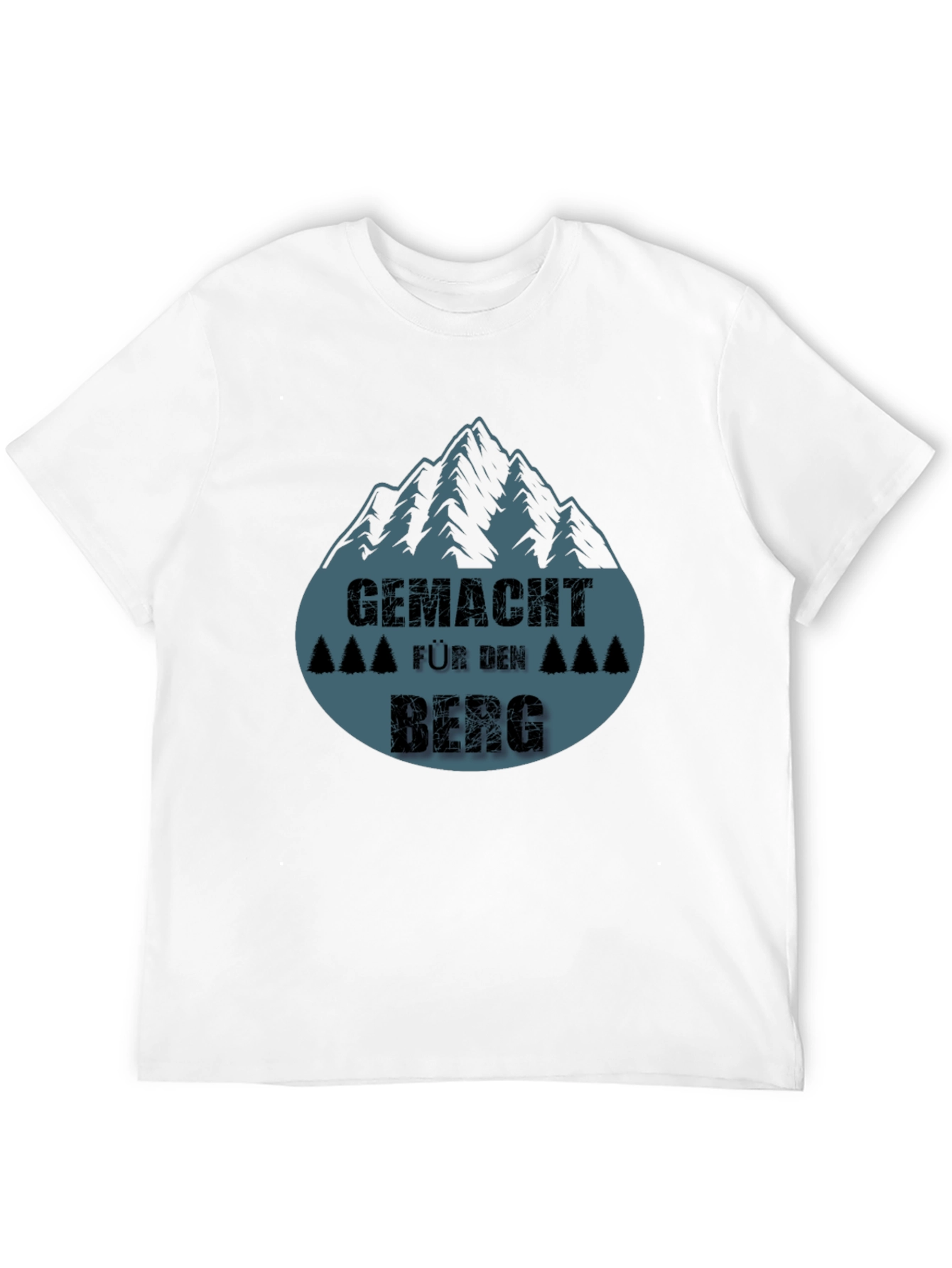 Gemacht Fur Den Berg Black T-Shirt Mountain Design