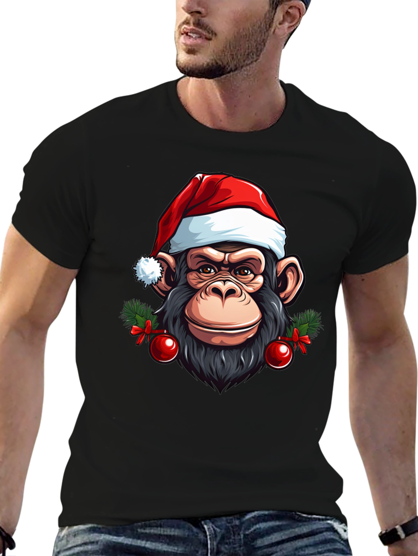 Festive Monkey Graphic Tee