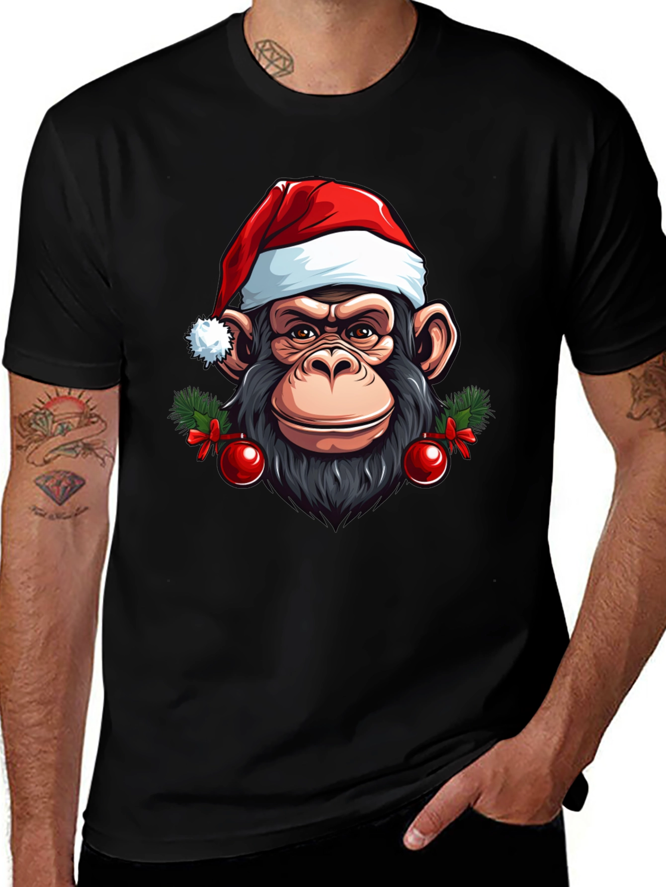 Festive Monkey Graphic Tee