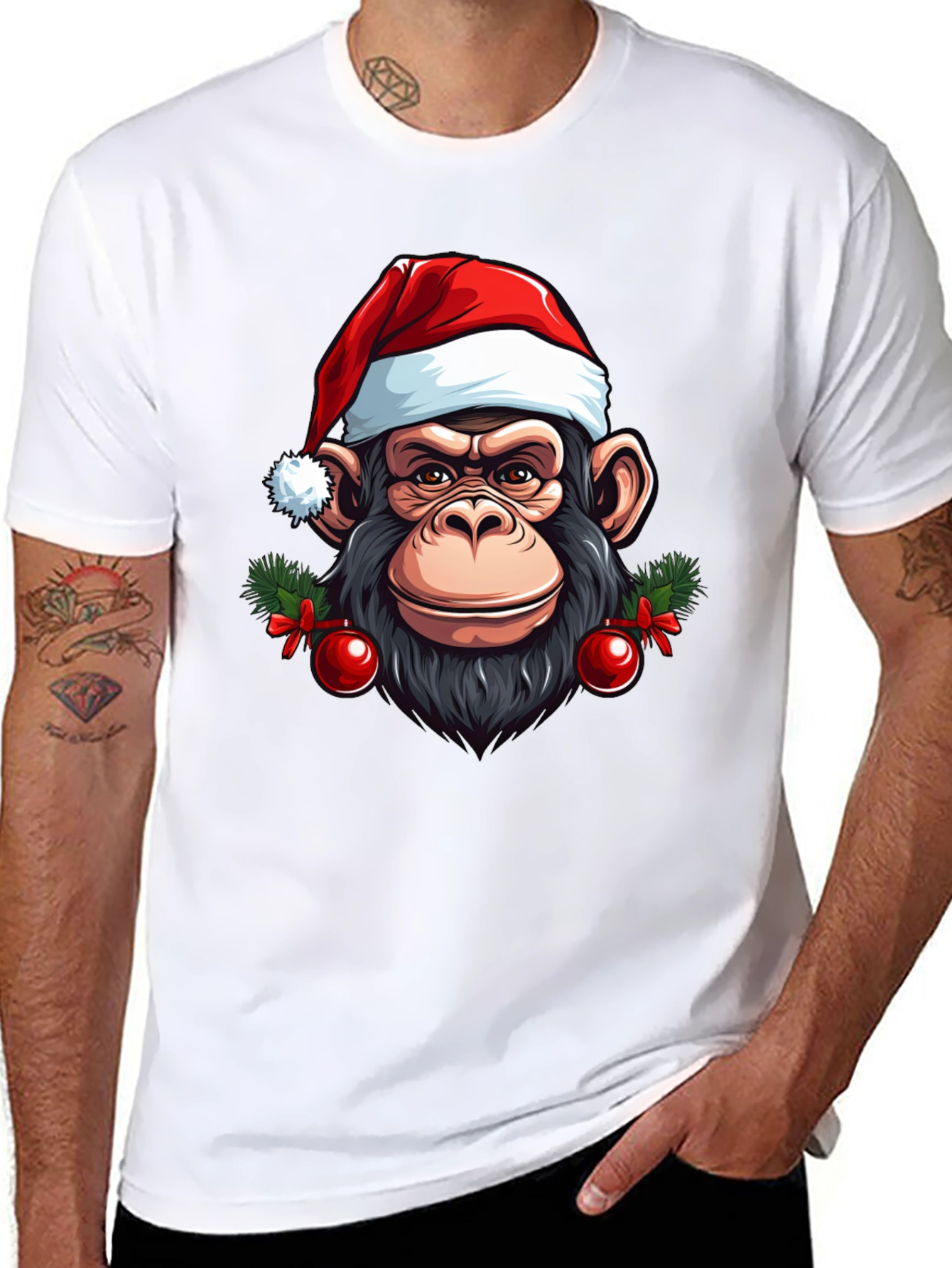 Festive Monkey Graphic Tee