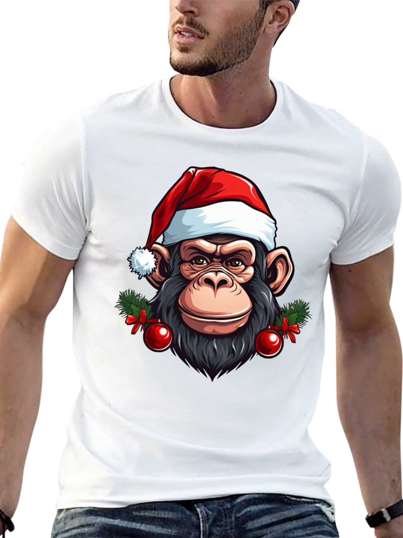 Festive Monkey Graphic Tee