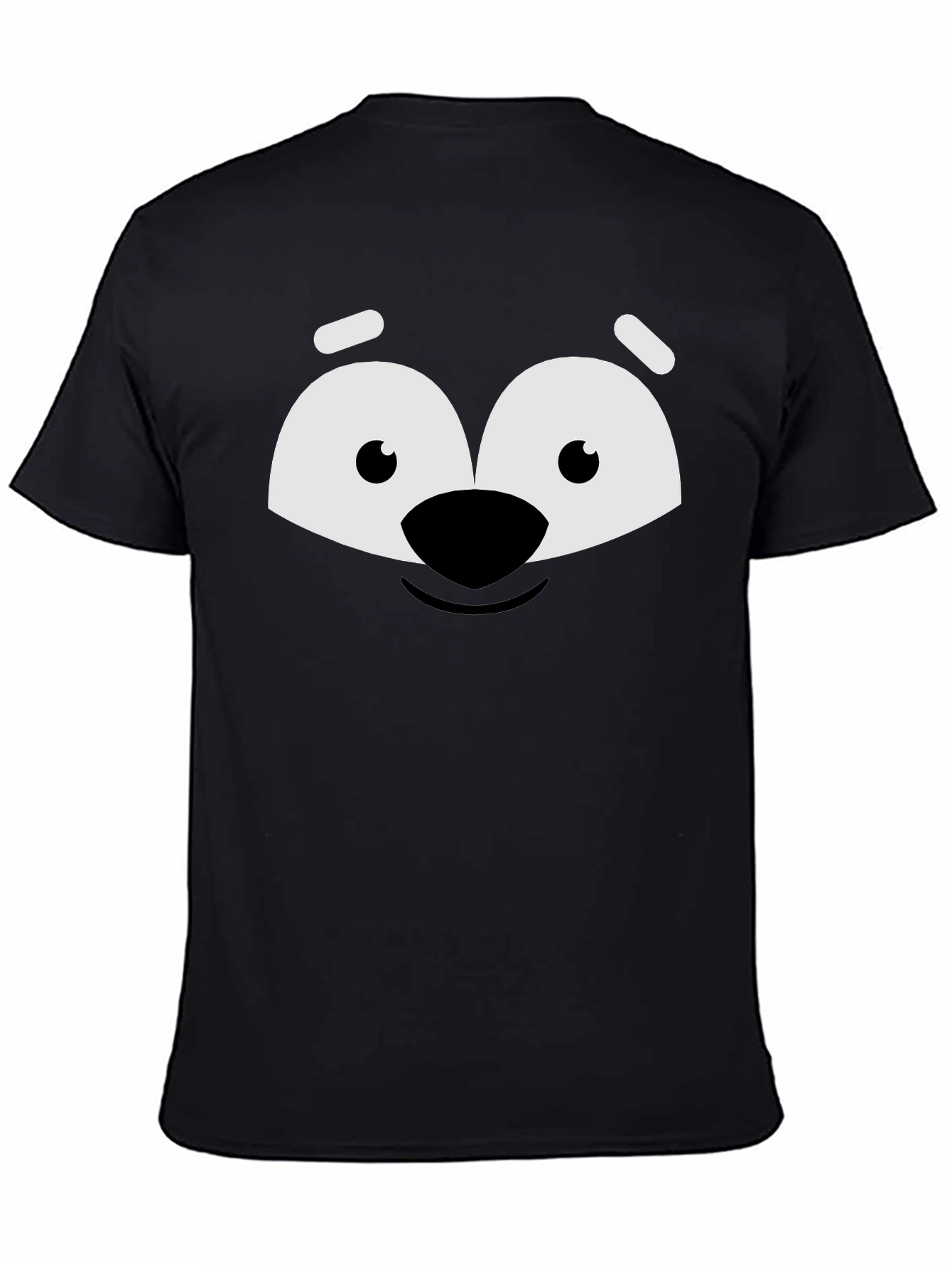 Cartoon Face Graphic Tee - Black Unisex Shirt