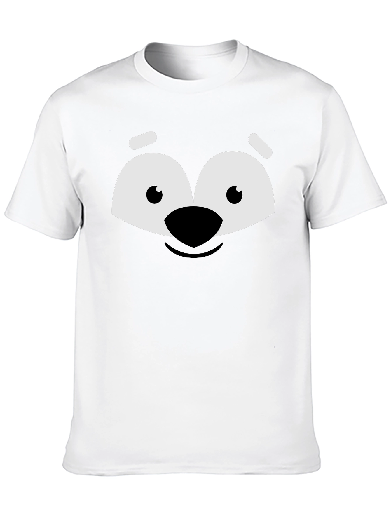 Cartoon Face Graphic Tee - Black Unisex Shirt