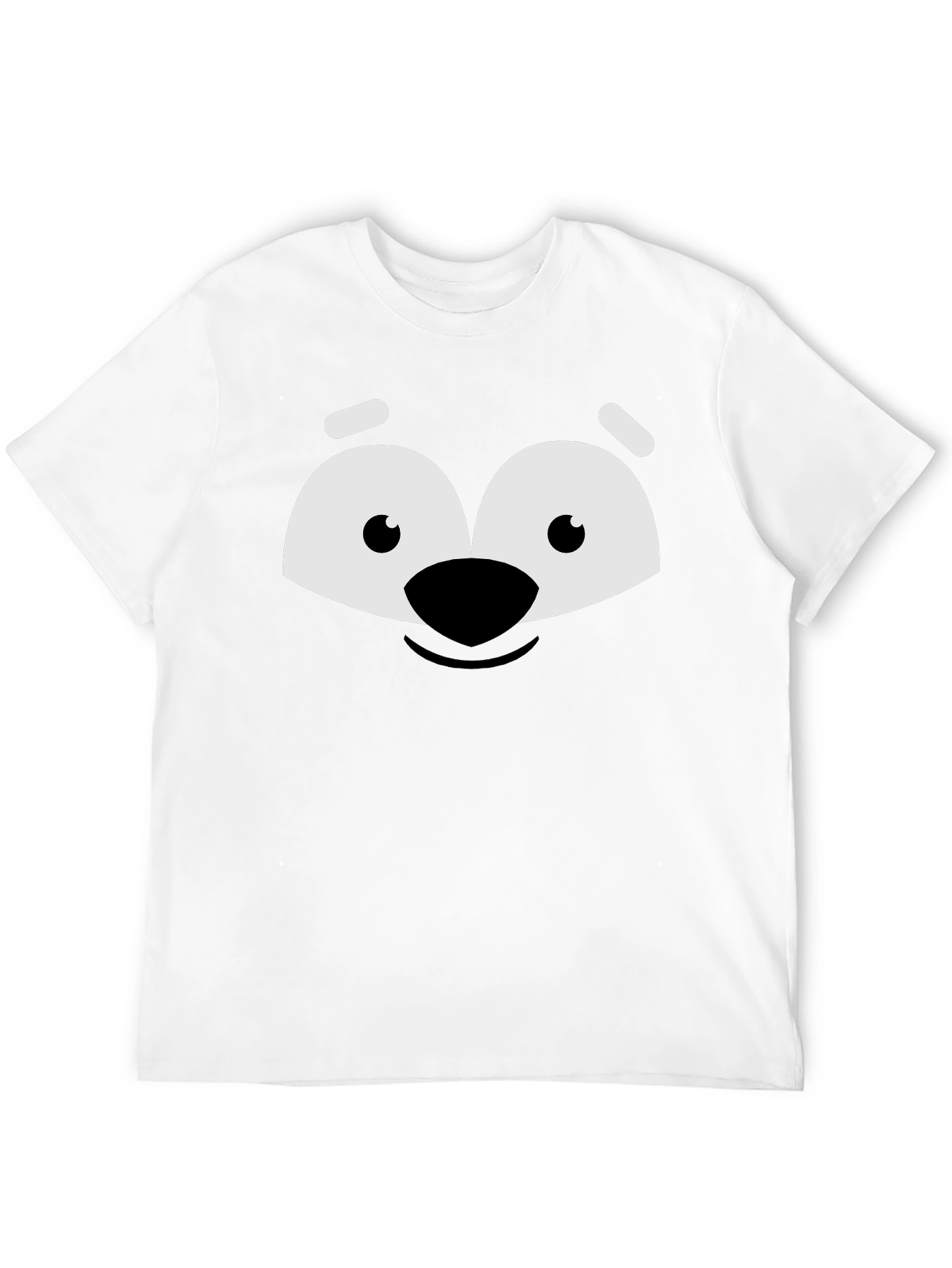Cartoon Face Graphic Tee - Black Unisex Shirt