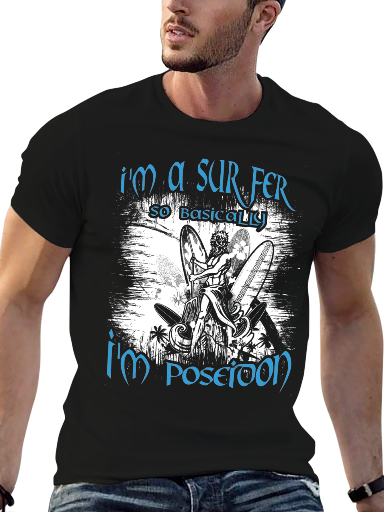 Im A Surfer Poseidon Graphic Tee