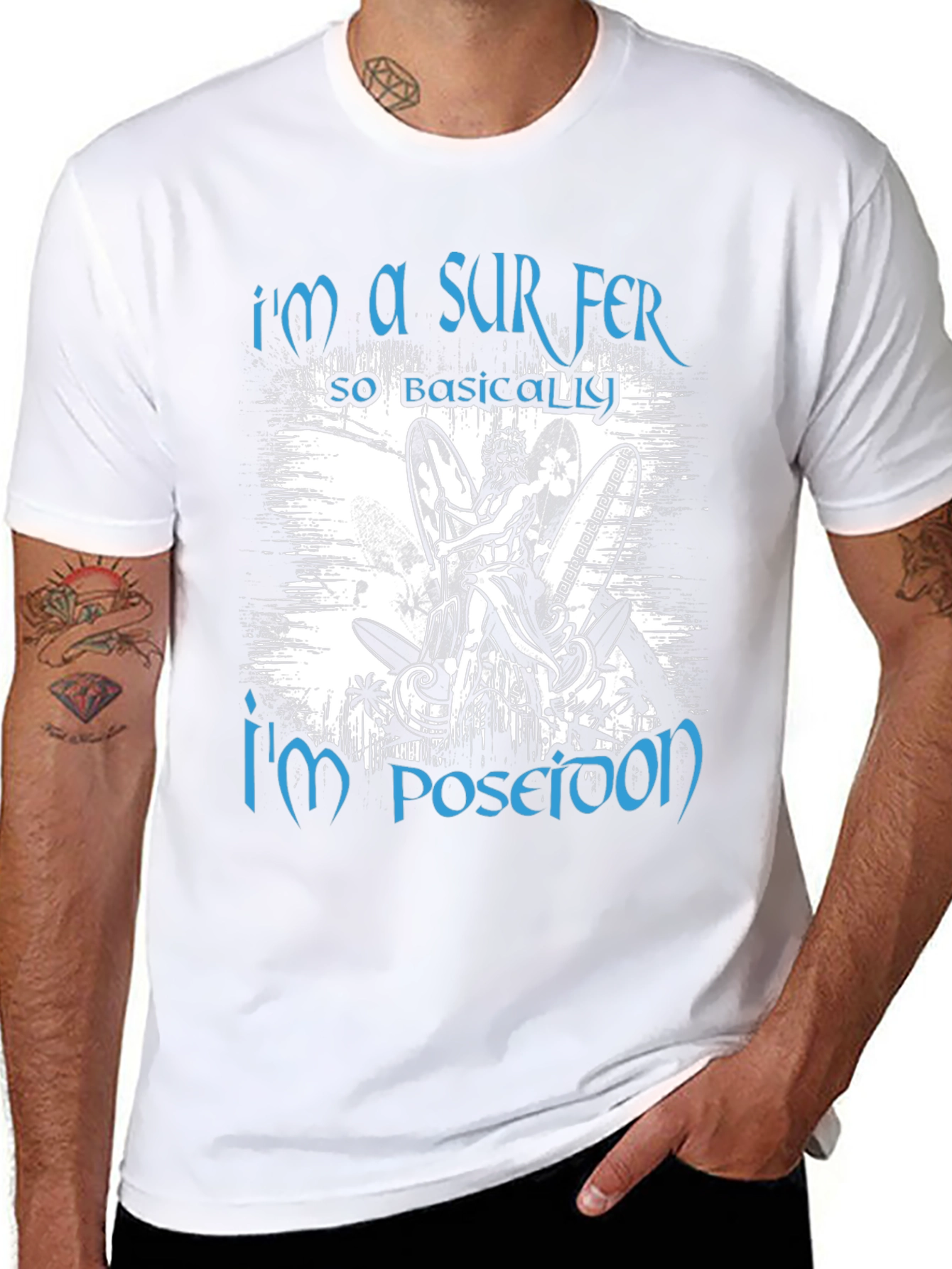 Im A Surfer Poseidon Graphic Tee