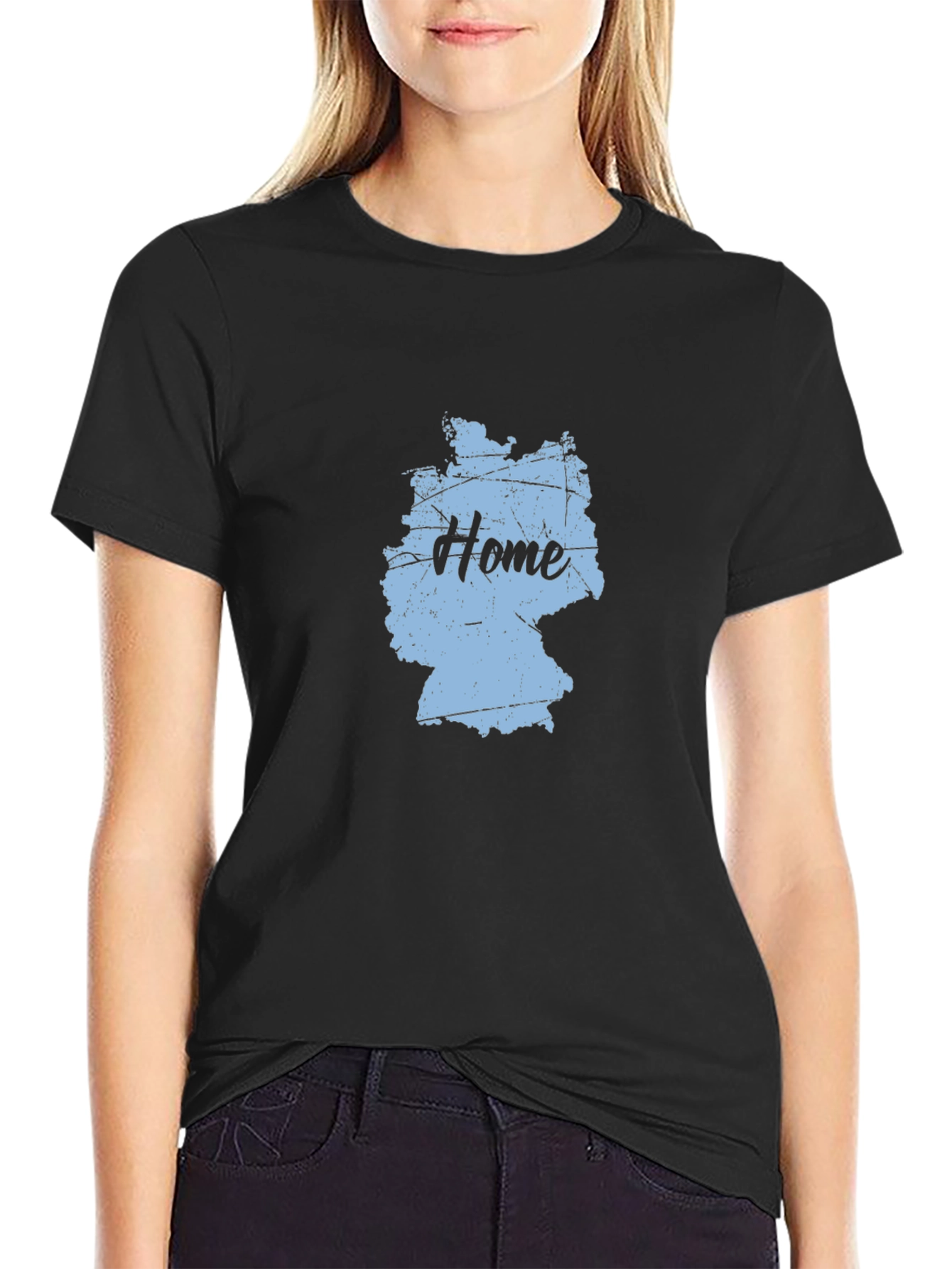 Home Germany Map Black T-Shirt