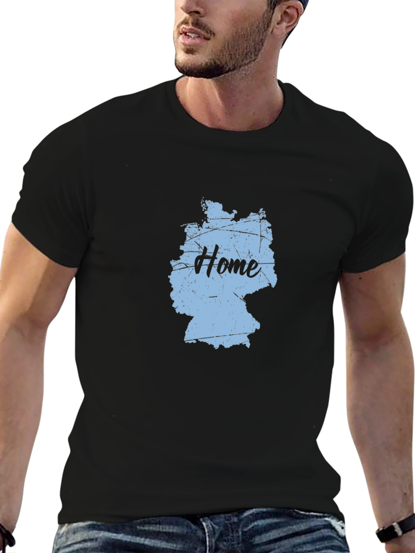 Home Germany Map Black T-Shirt