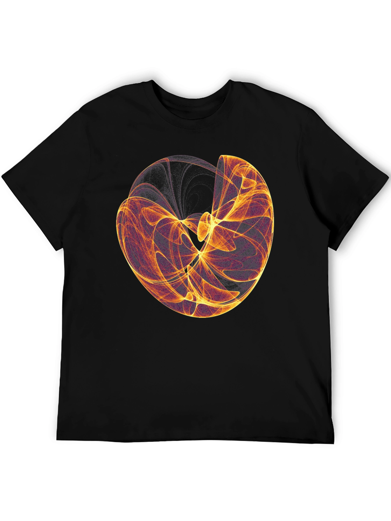 Abstract Sphere Graphic Black T-Shirt