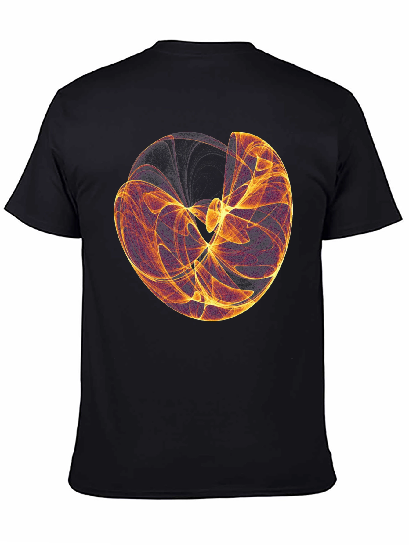 Abstract Sphere Graphic Black T-Shirt