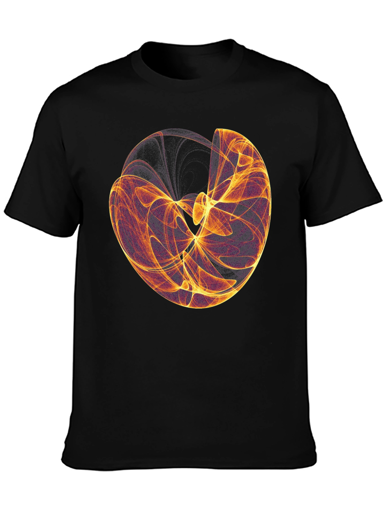 Abstract Sphere Graphic Black T-Shirt