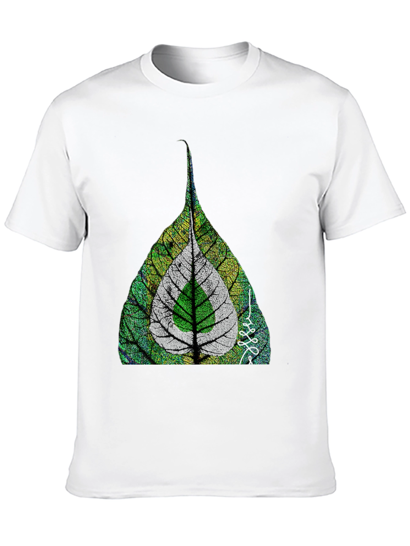 Leaf Design T-Shirt - Unique Nature Inspired Graphic Tee