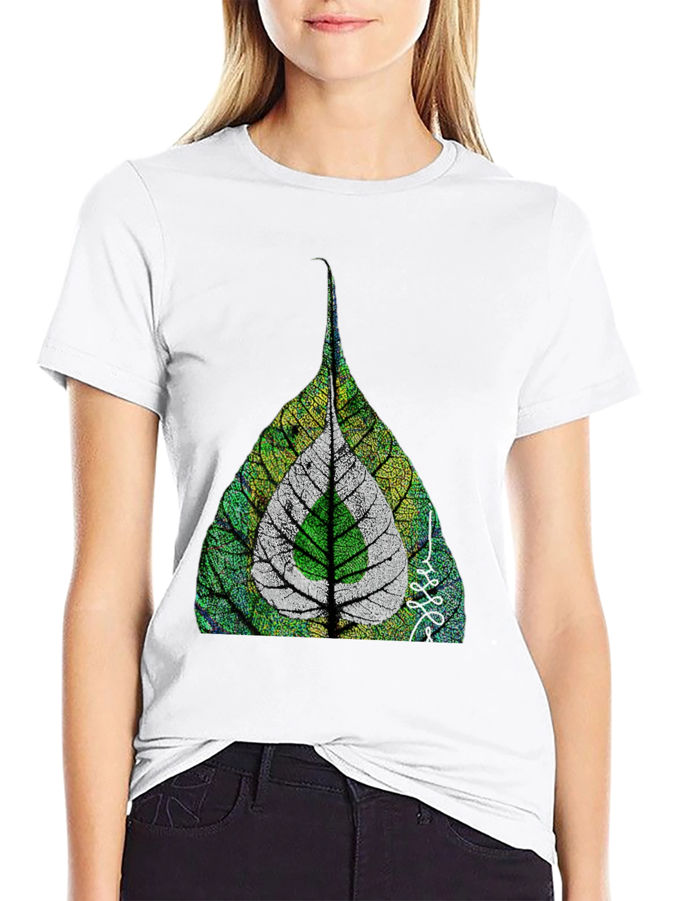 Leaf Design T-Shirt - Unique Nature Inspired Graphic Tee
